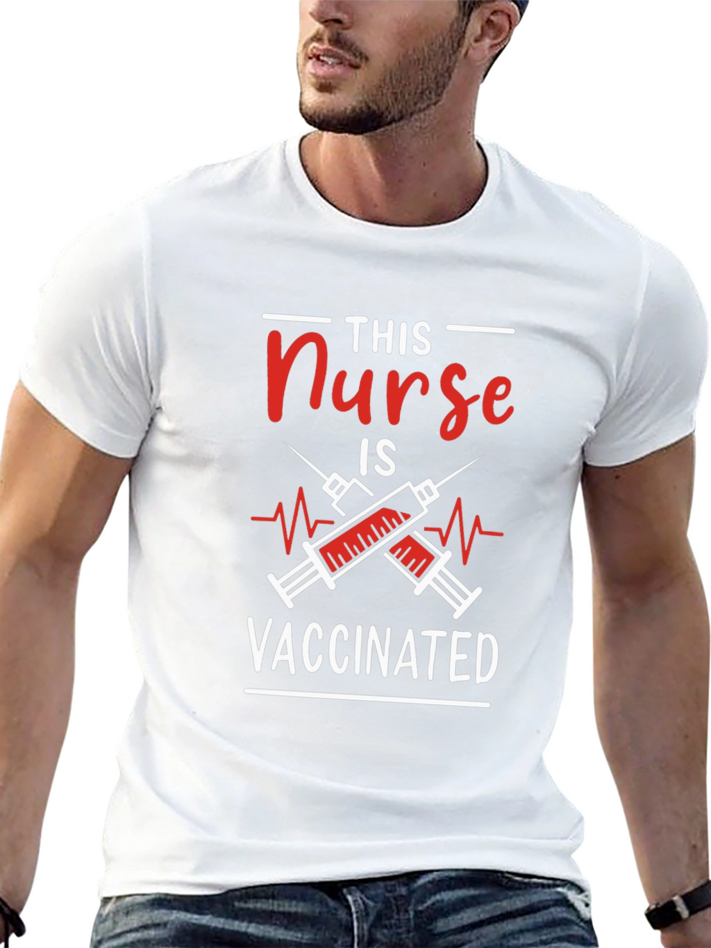 Vaccinated Nurse T-Shirt - Medical Hero