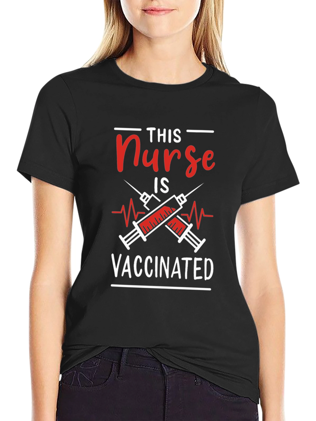 Vaccinated Nurse T-Shirt - Medical Hero