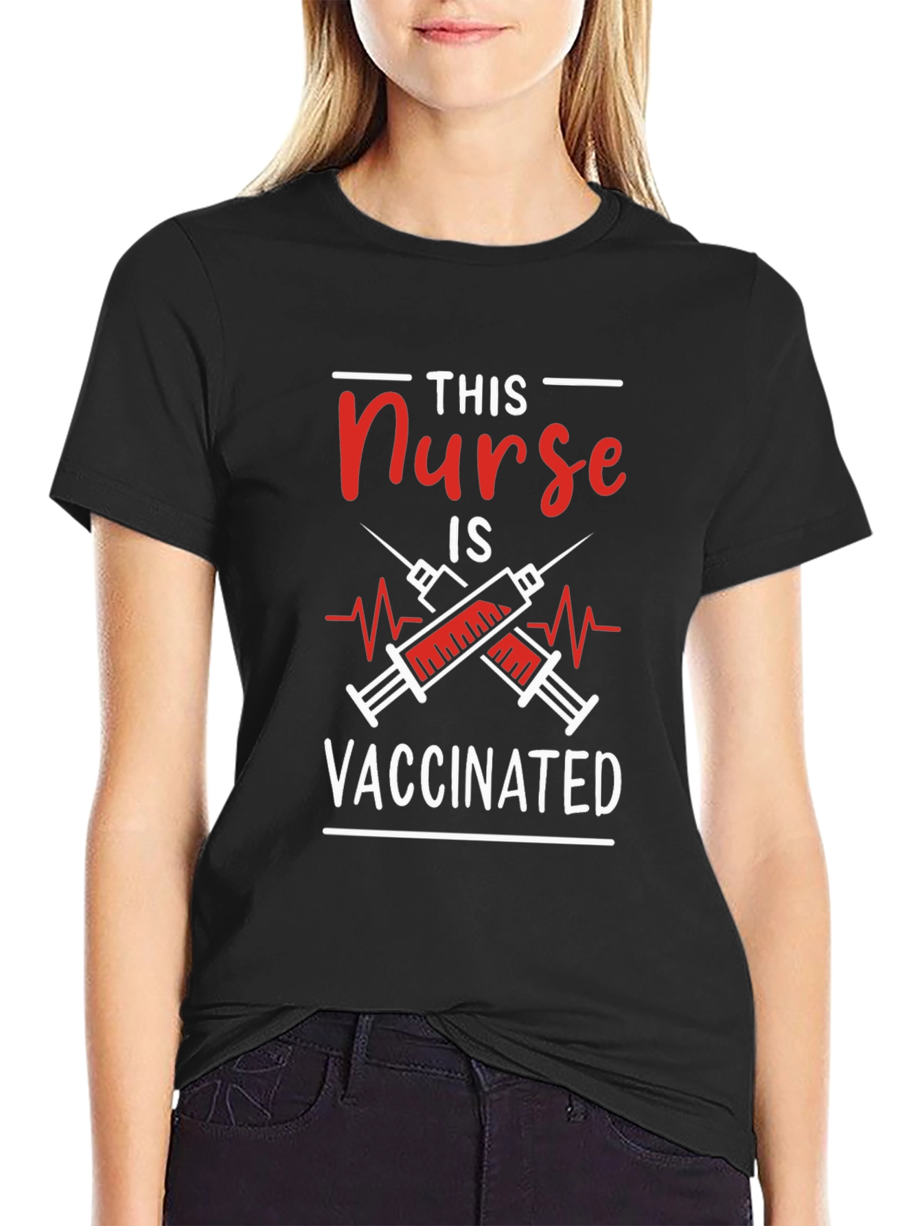 Vaccinated Nurse T-Shirt - Medical Hero