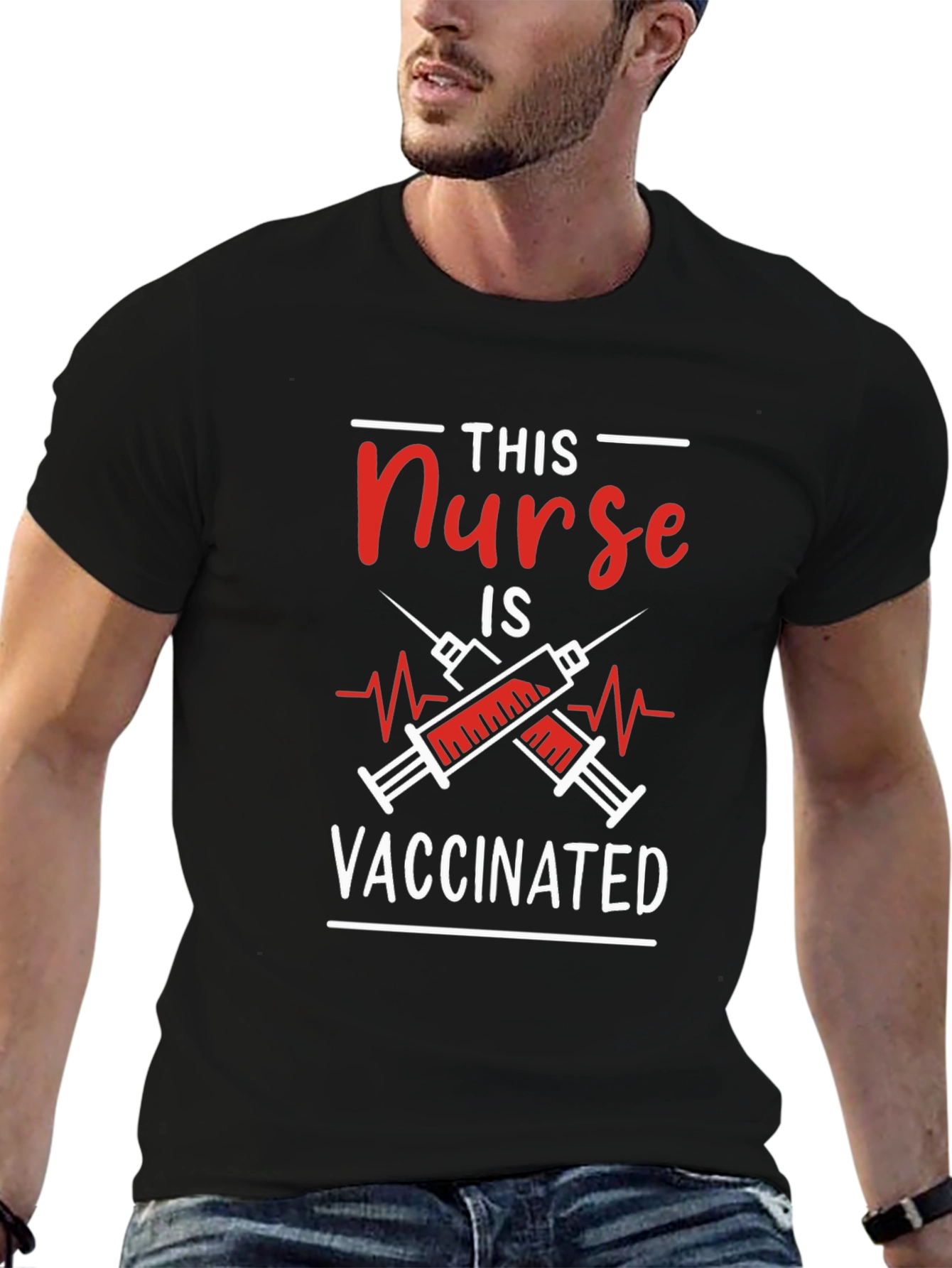 Vaccinated Nurse T-Shirt - Medical Hero