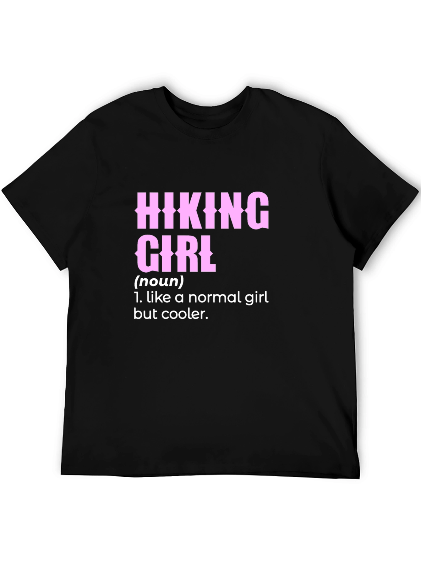 Hiking Girl Definition T-Shirt - Black
