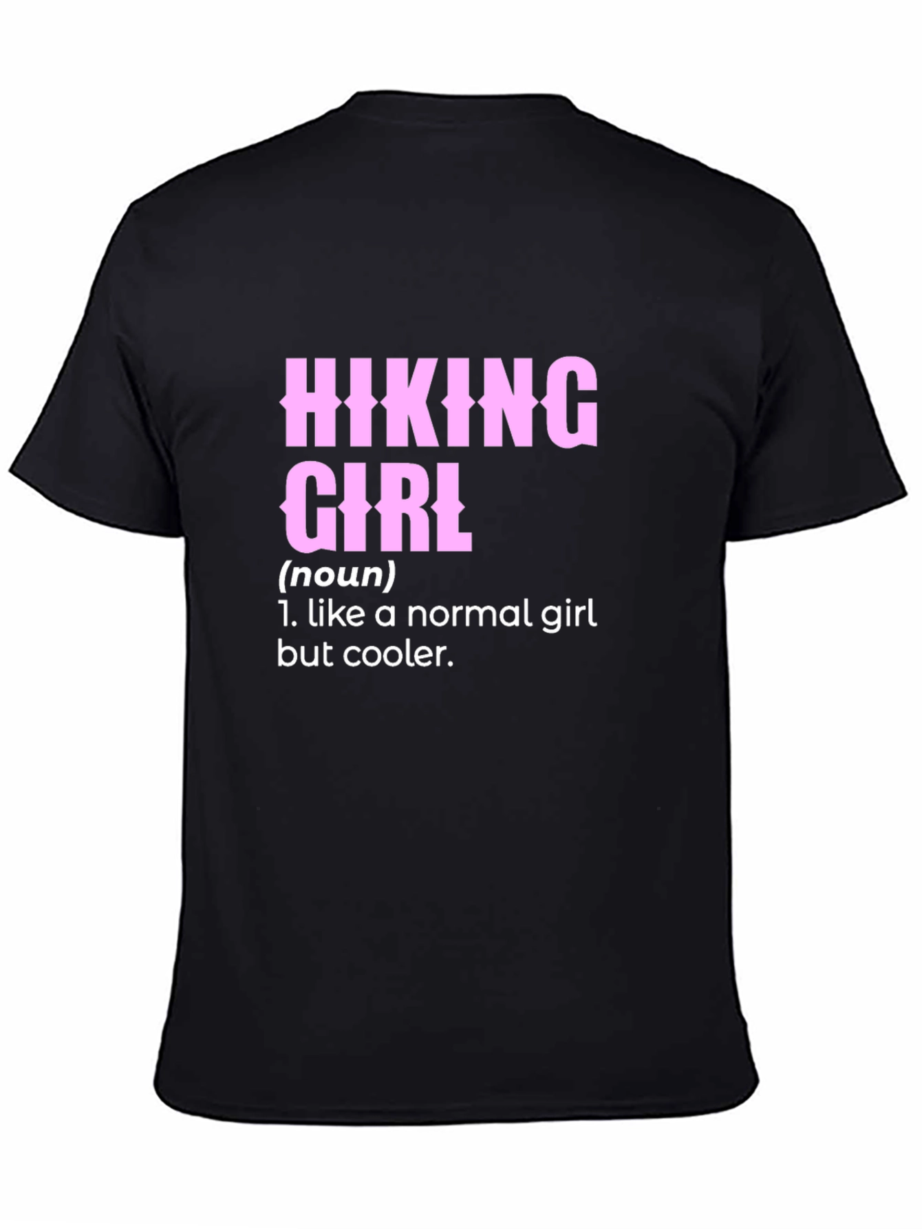 Hiking Girl Definition T-Shirt - Black