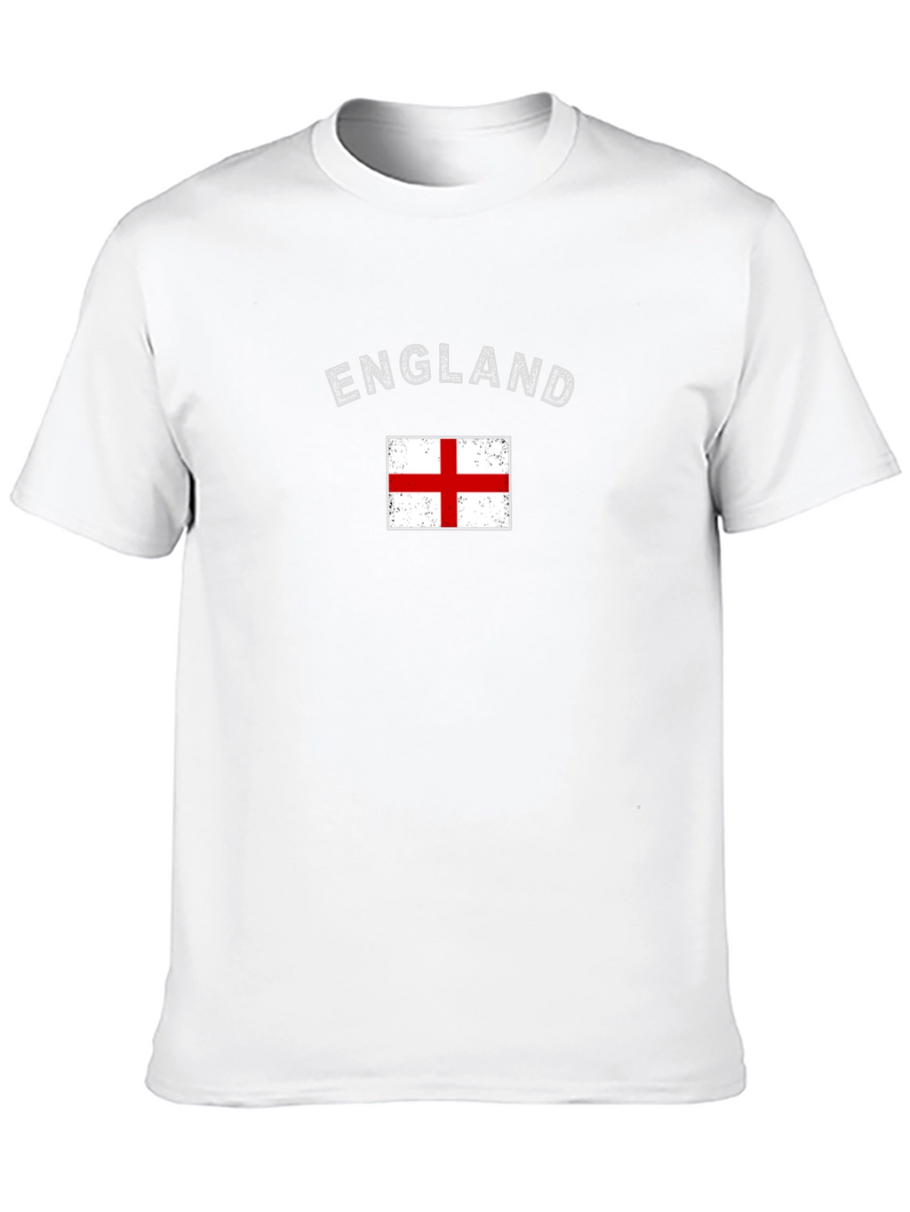 England Flag Graphic T-Shirt Short Sleeve Black Tee