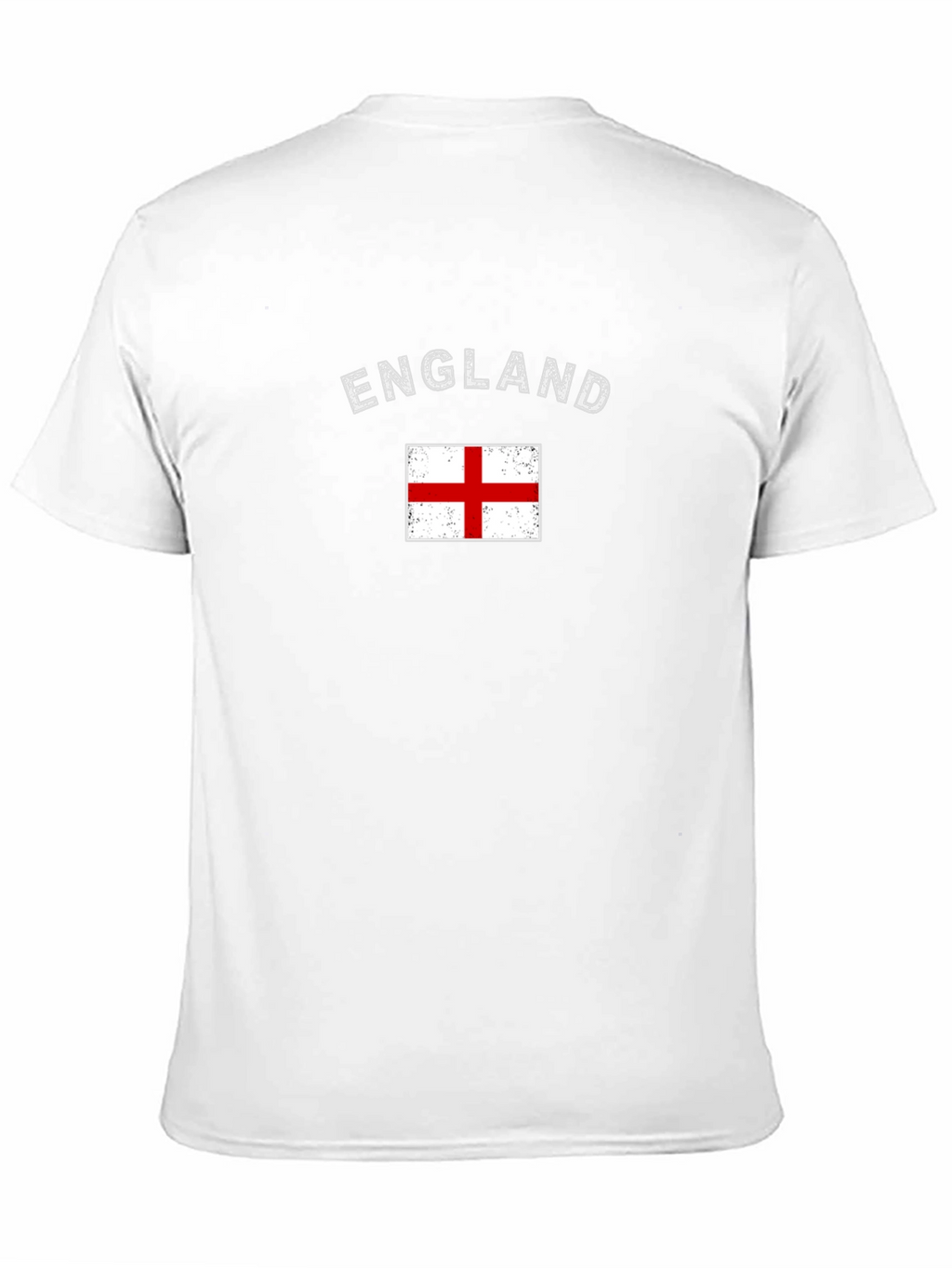 England Flag Graphic T-Shirt Short Sleeve Black Tee