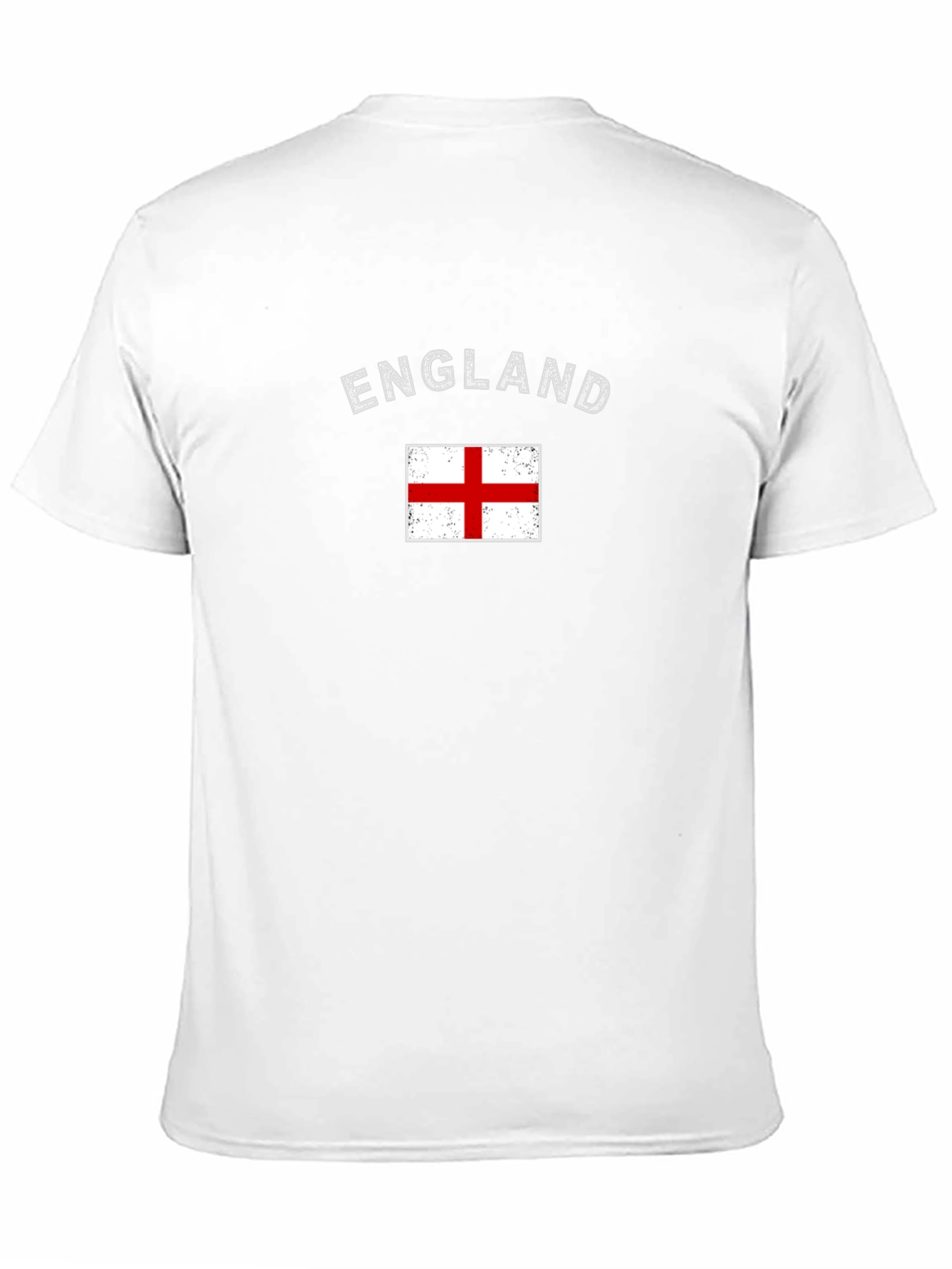 England Flag Graphic T-Shirt Short Sleeve Black Tee