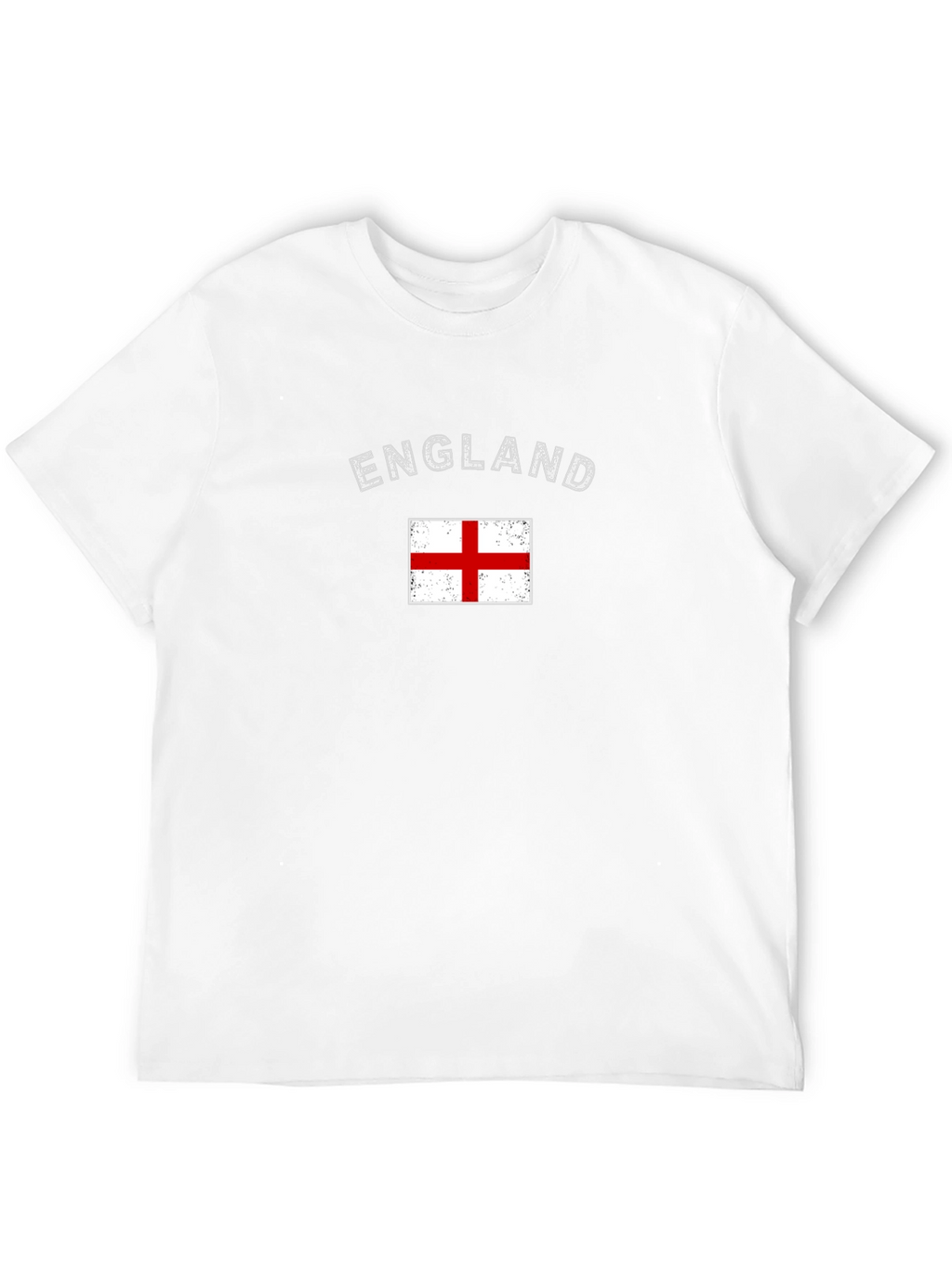 England Flag Graphic T-Shirt Short Sleeve Black Tee