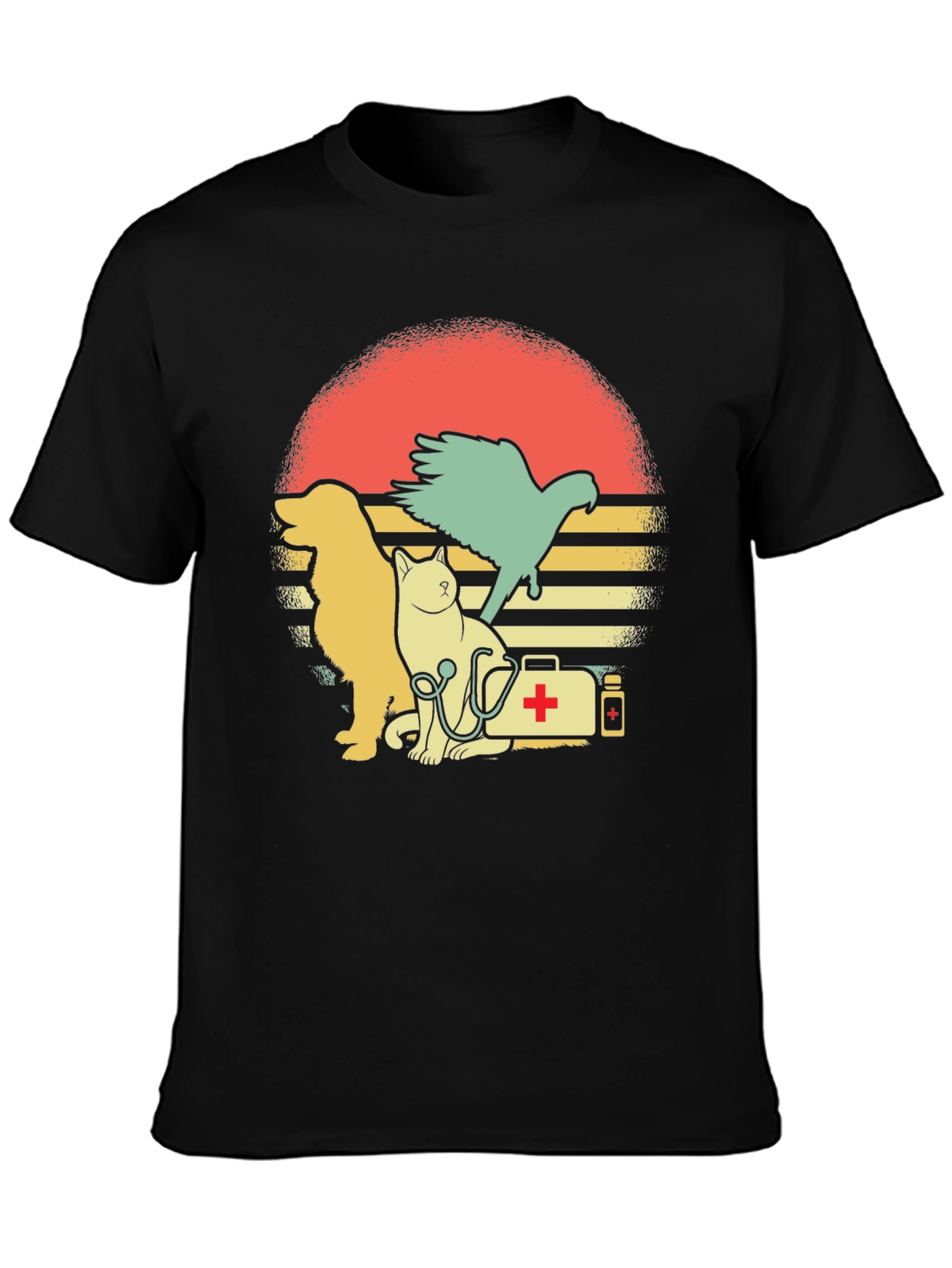 Veterinarian Pet T-Shirt: Dog Cat and Bird Graphic Tee