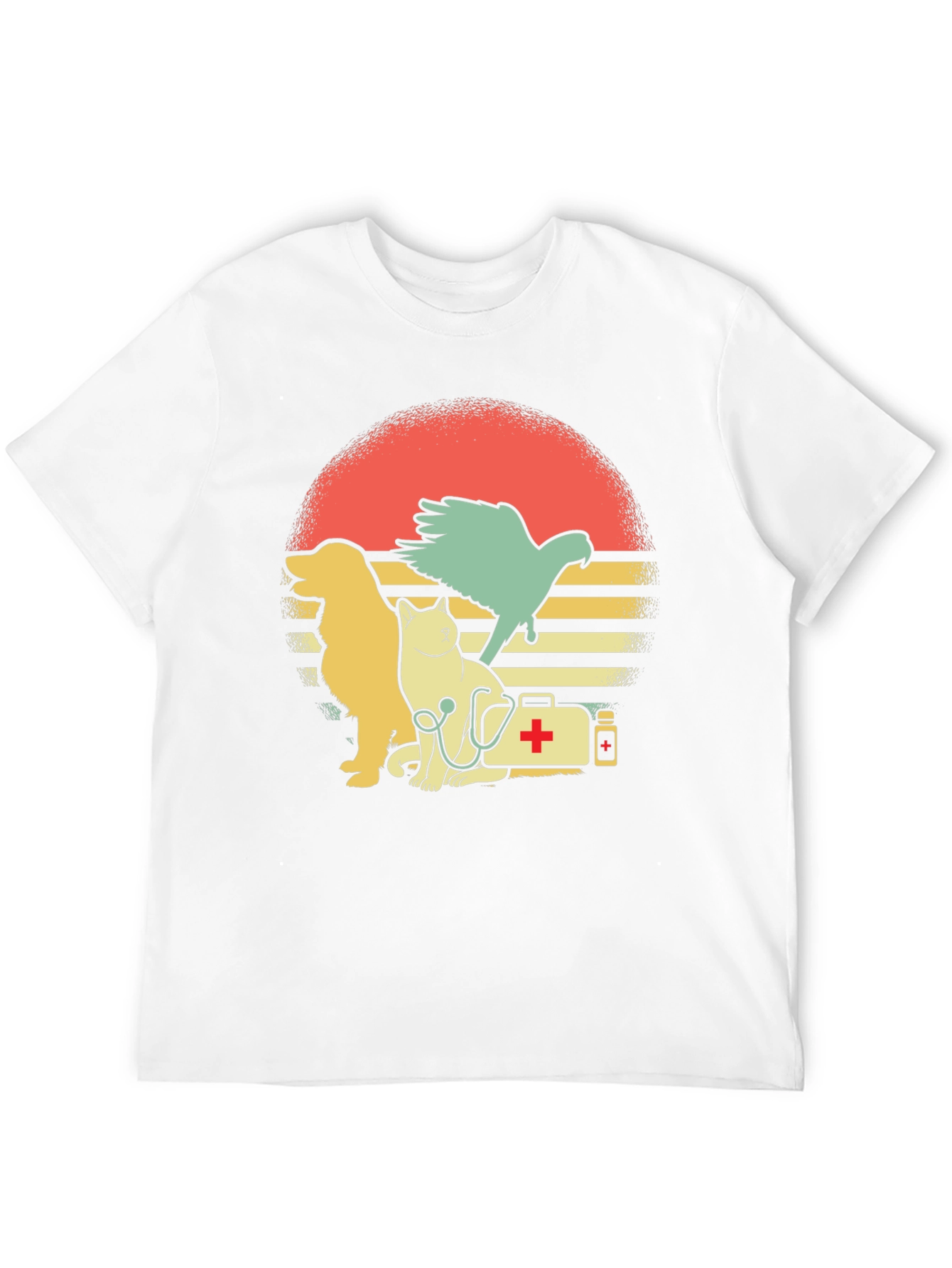 Veterinarian Pet T-Shirt: Dog Cat and Bird Graphic Tee