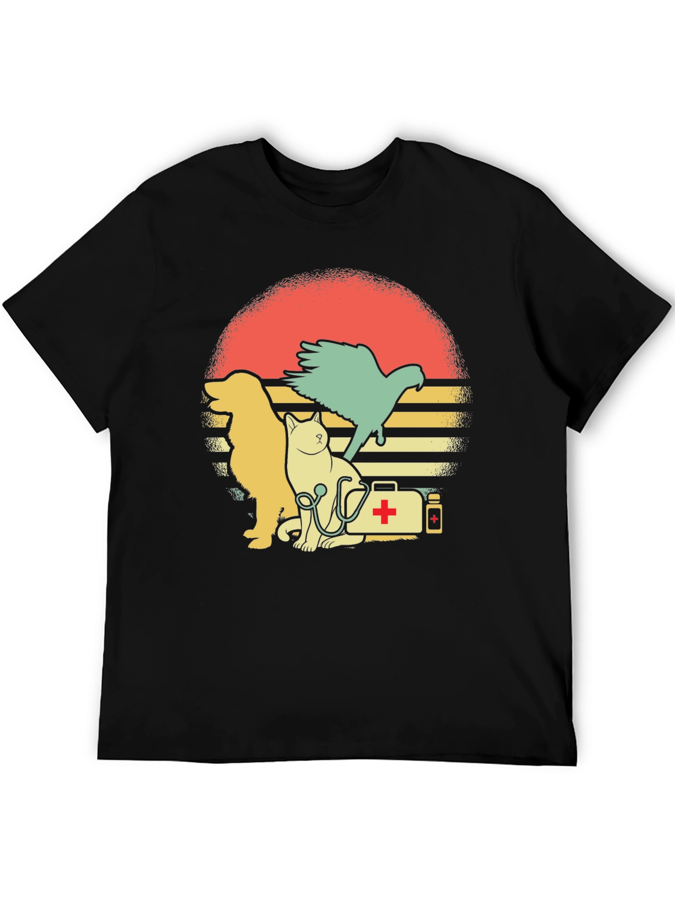 Veterinarian Pet T-Shirt: Dog Cat and Bird Graphic Tee