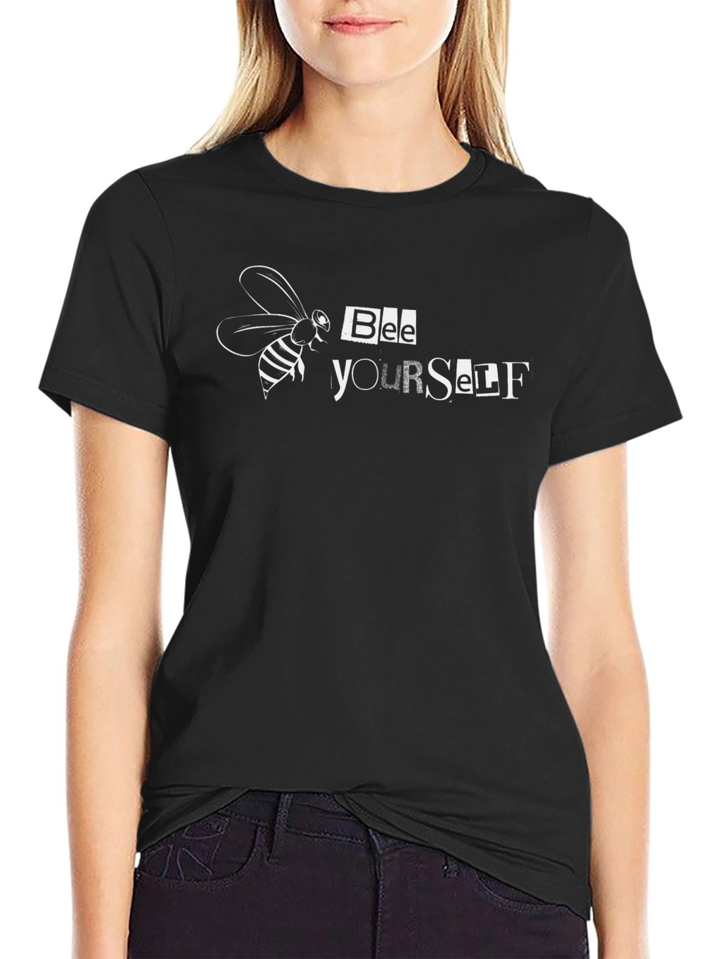 Bee Yourself Graphic T-Shirt - Black