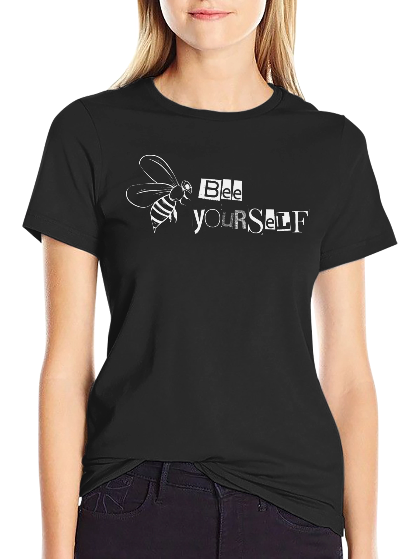 Bee Yourself Graphic T-Shirt - Black