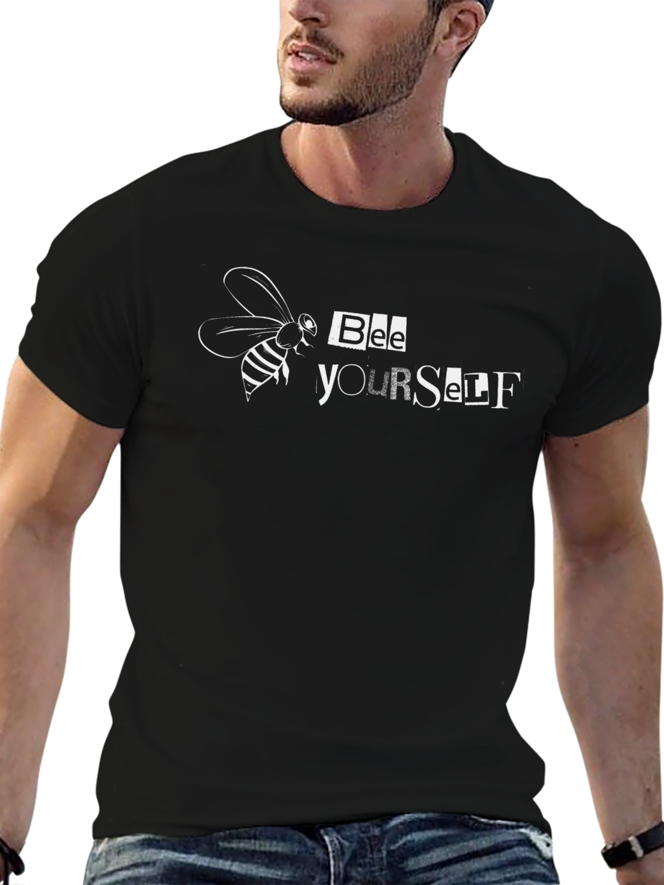 Bee Yourself Graphic T-Shirt - Black