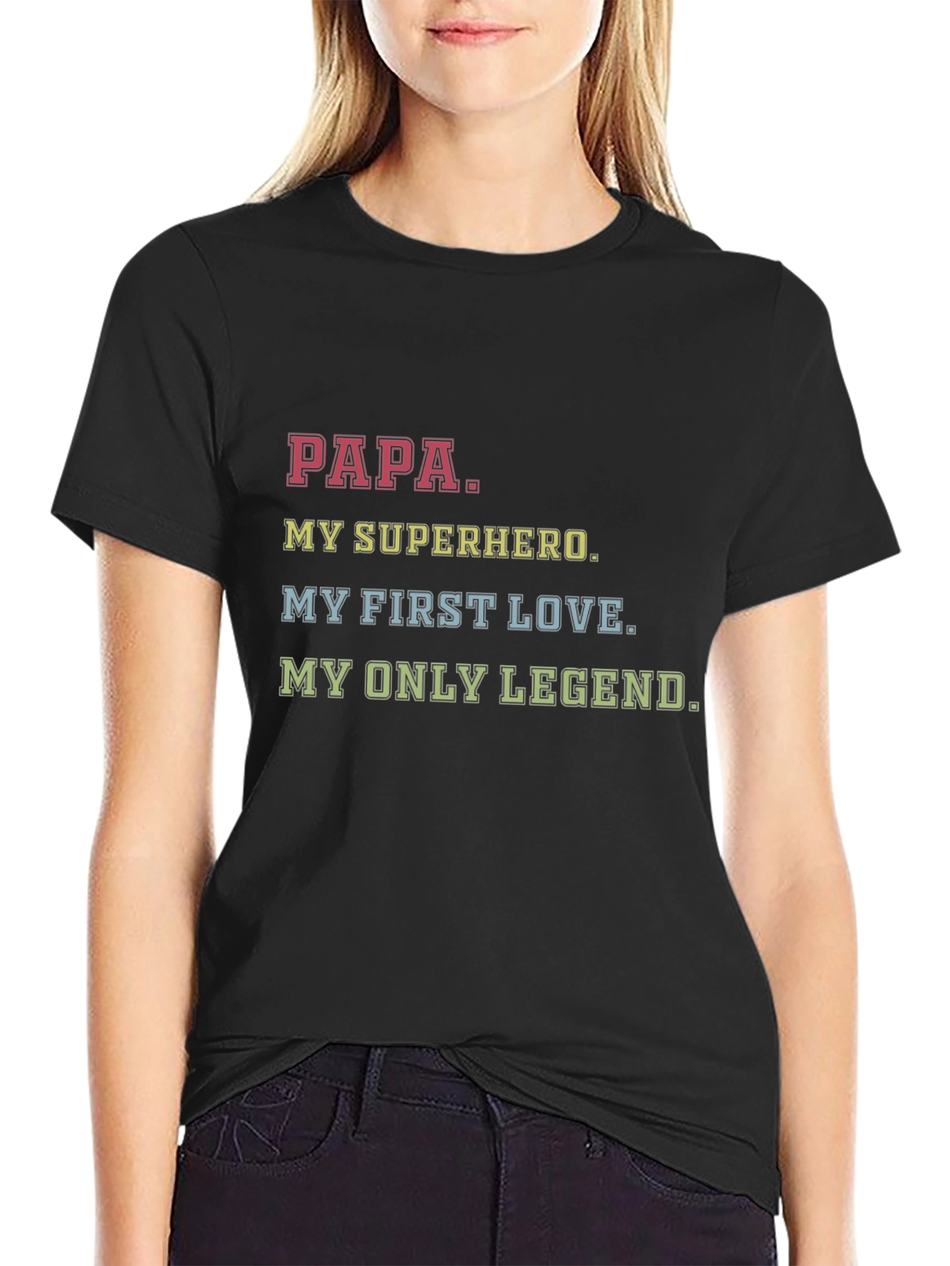 Papa My Superhero Graphic T-Shirt