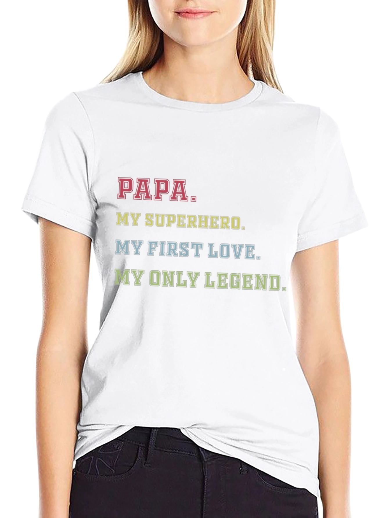 Papa My Superhero Graphic T-Shirt
