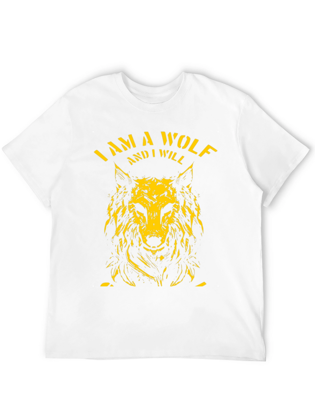 I Am A Wolf Graphic Tee - Black