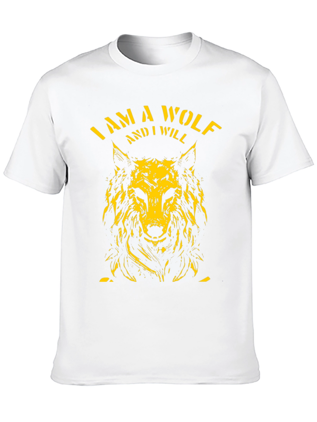 I Am A Wolf Graphic Tee - Black