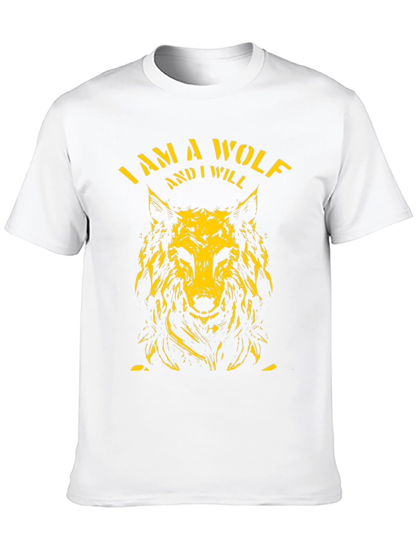 I Am A Wolf Graphic Tee - Black