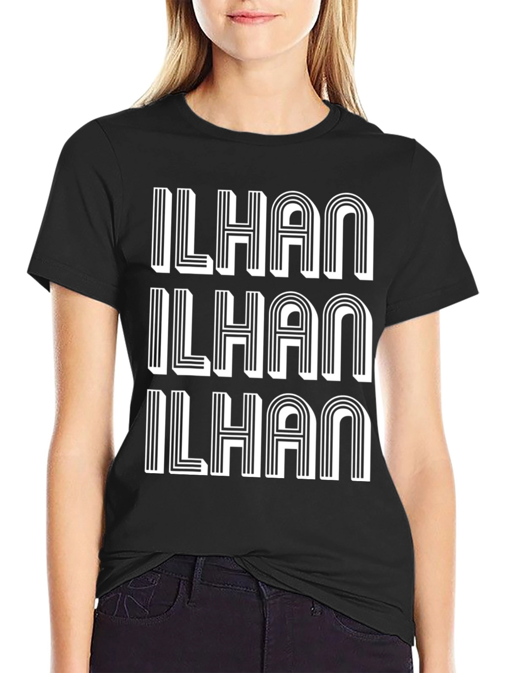 ILHAN Bold Graphic Print T-Shirt
