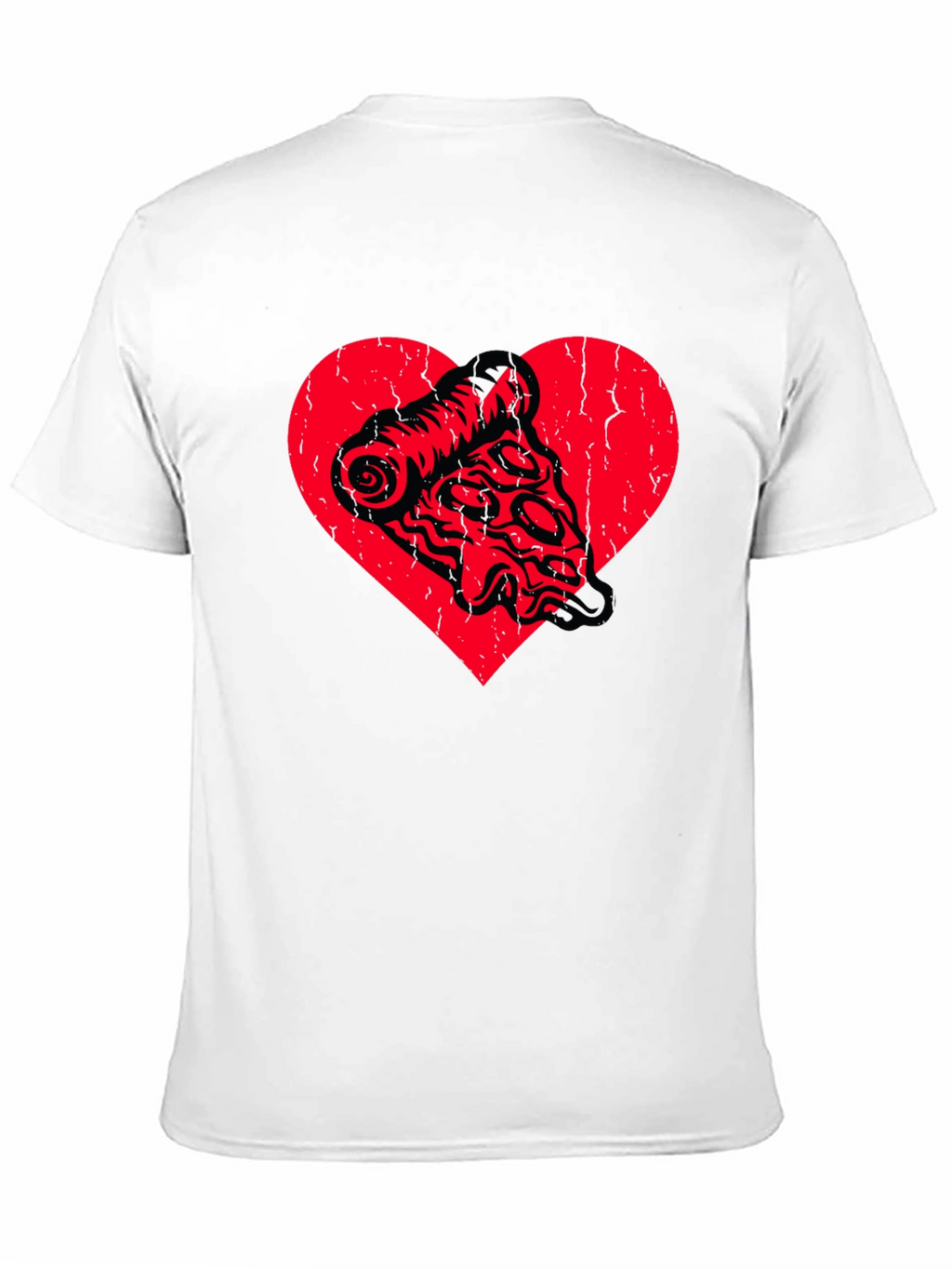 Pizza Heart Graphic Tee - Food Lover Shirt