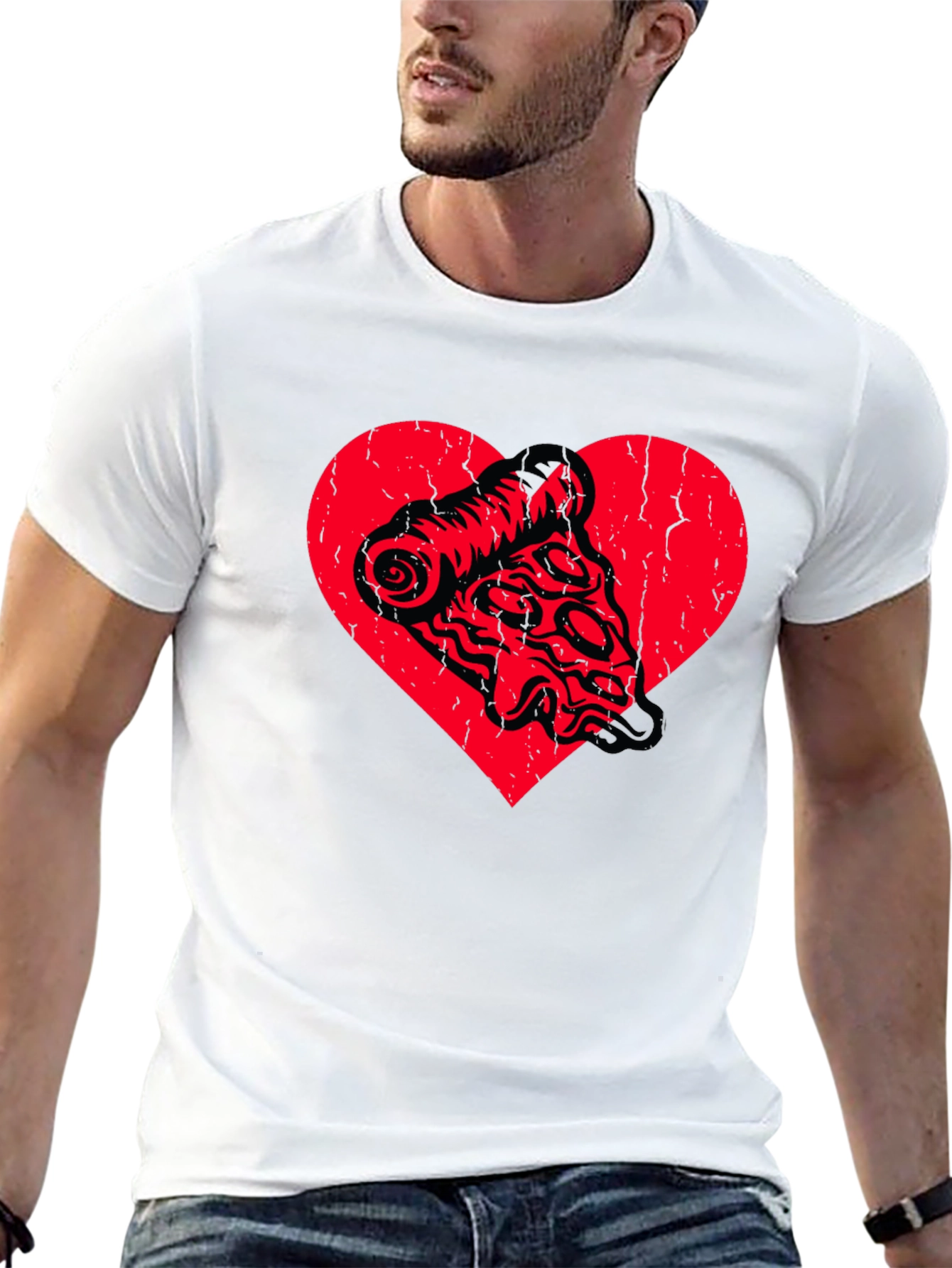 Pizza Heart Graphic Tee - Food Lover Shirt