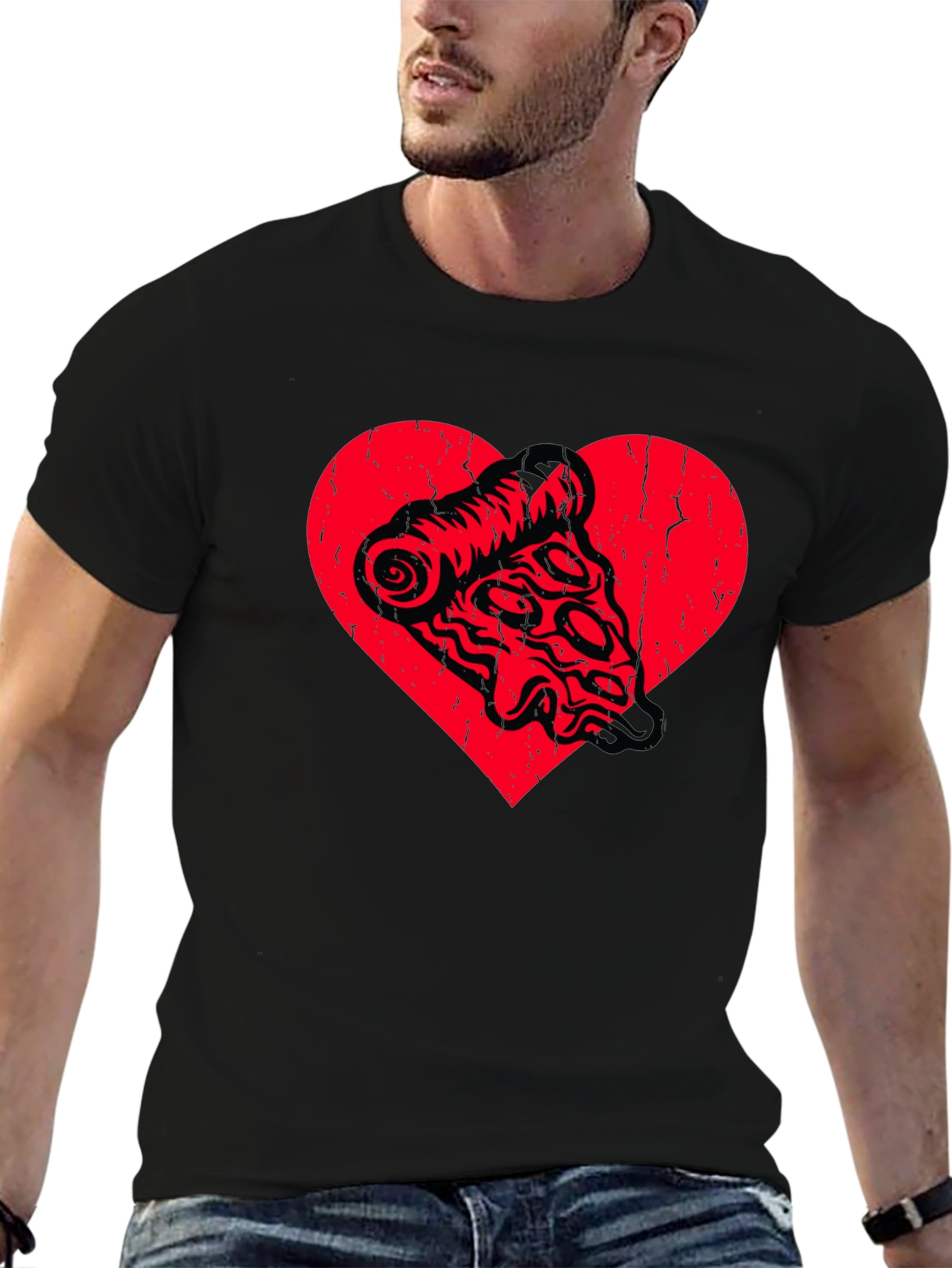 Pizza Heart Graphic Tee - Food Lover Shirt