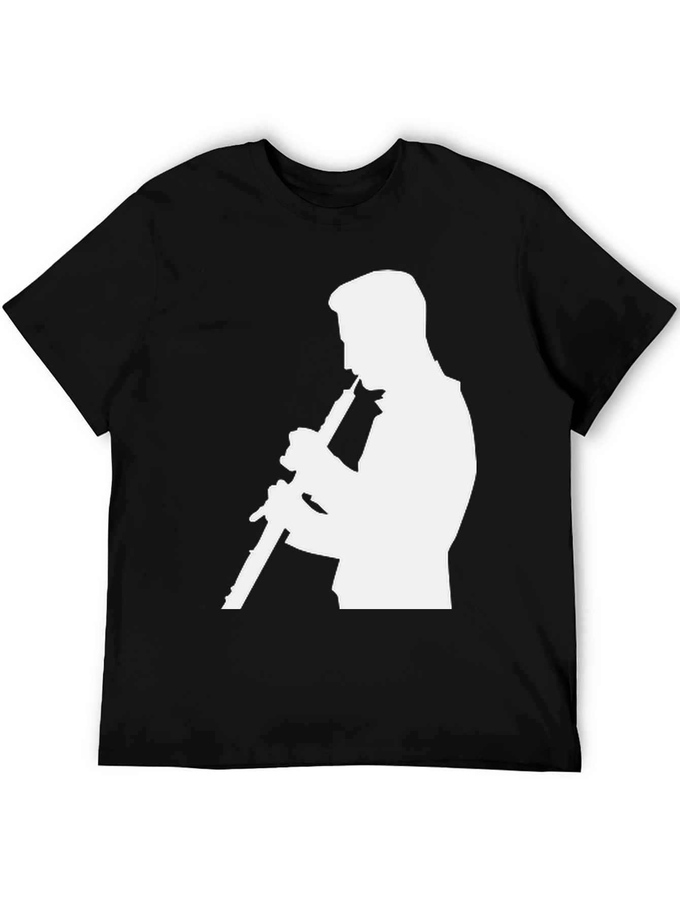Musician Silhouette Graphic Tee - Black