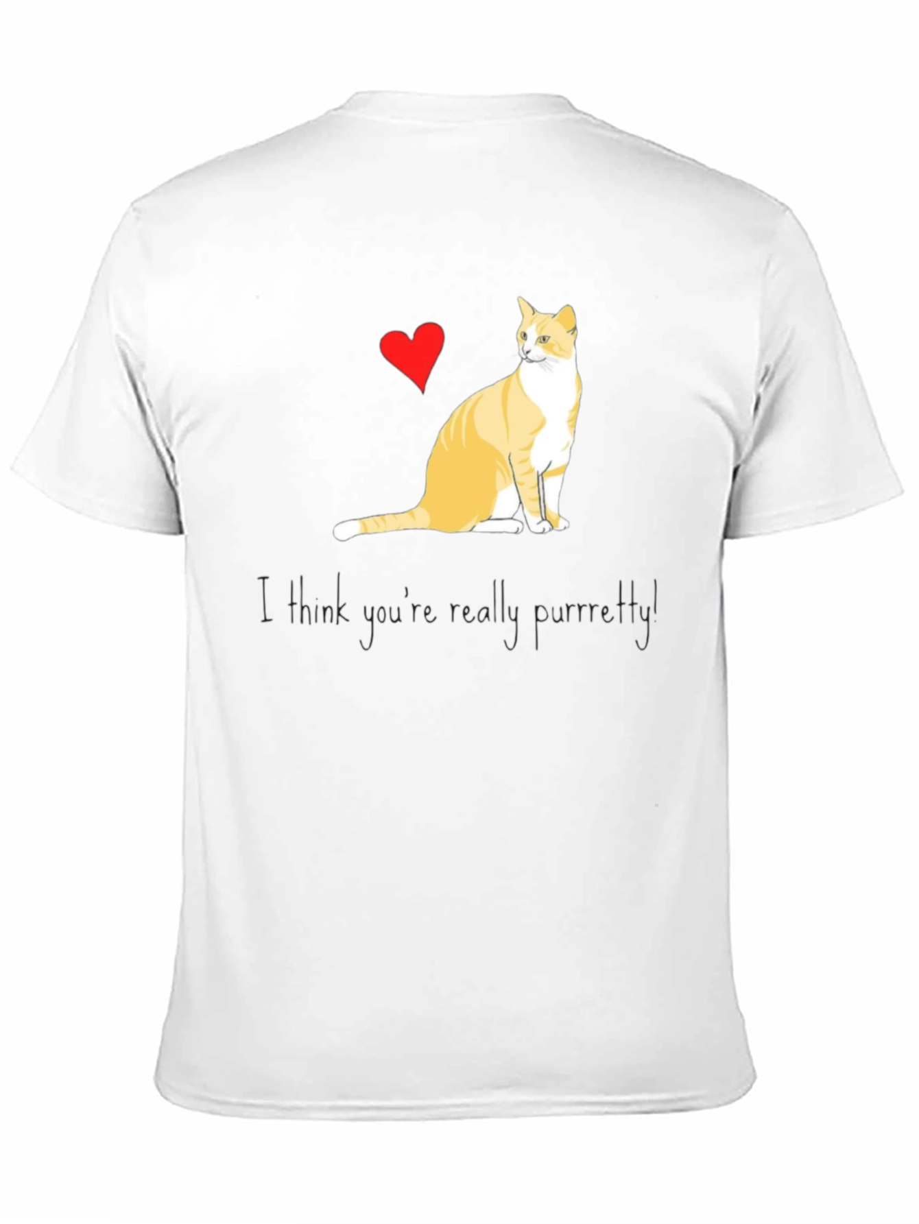 Purrfectly Pretty Cat Graphic T-Shirt