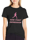 Fight Depression Running T-Shirt