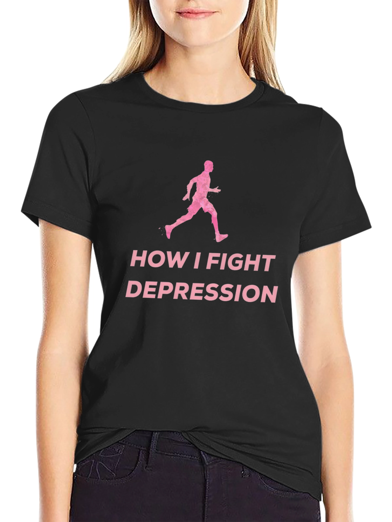 Fight Depression Running T-Shirt