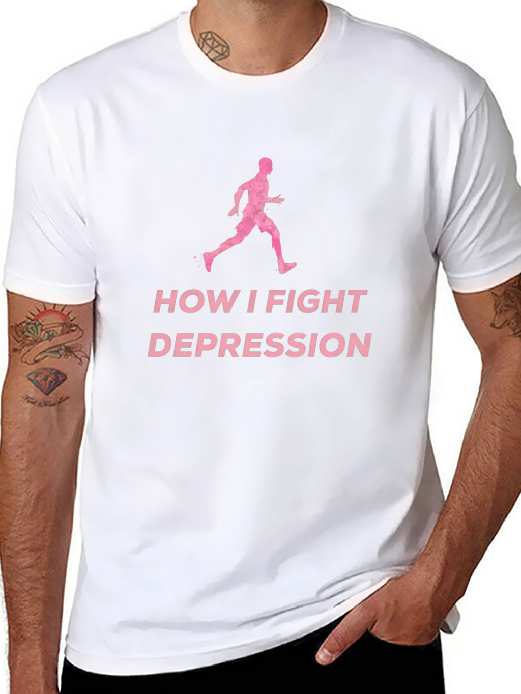 Fight Depression Running T-Shirt