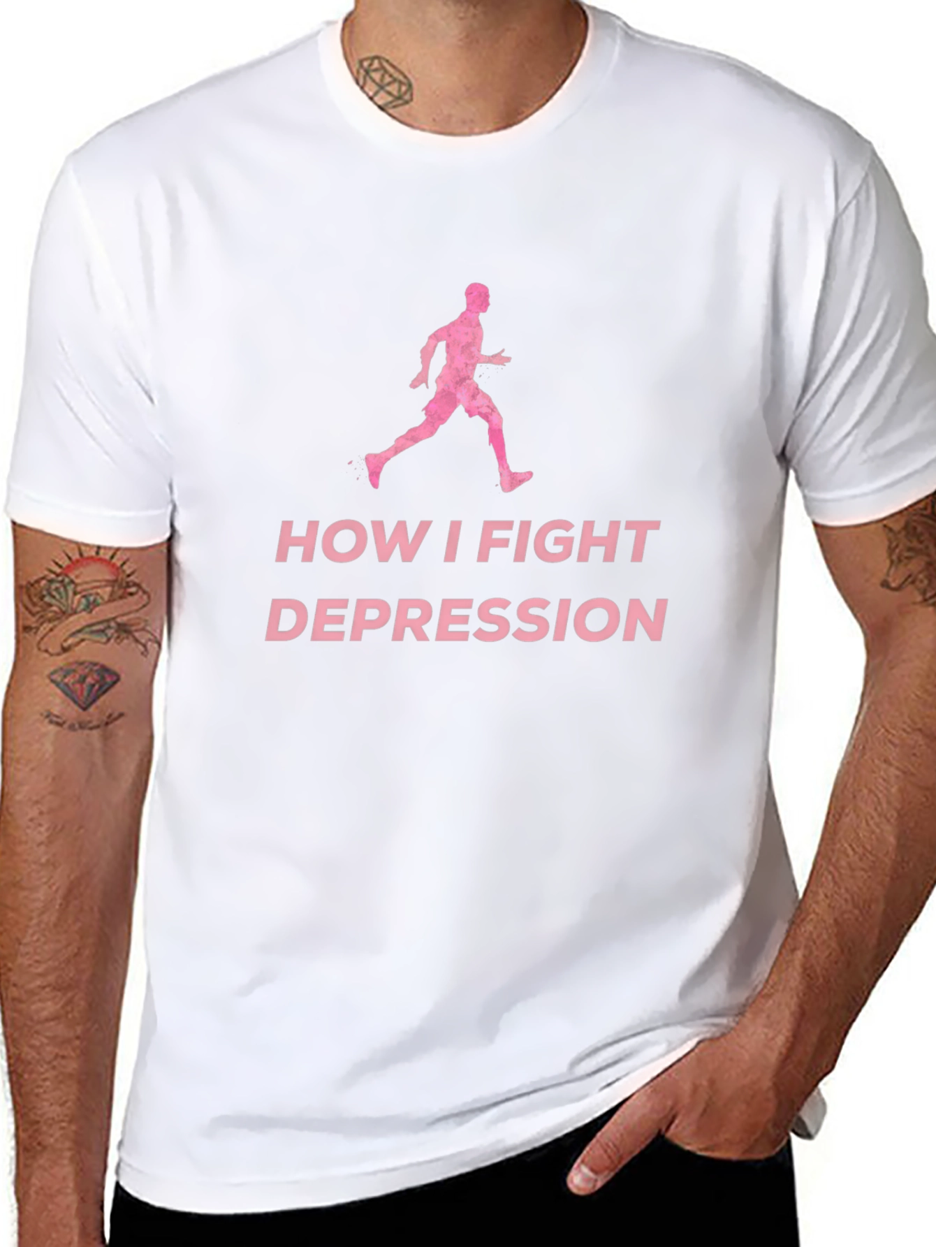 Fight Depression Running T-Shirt