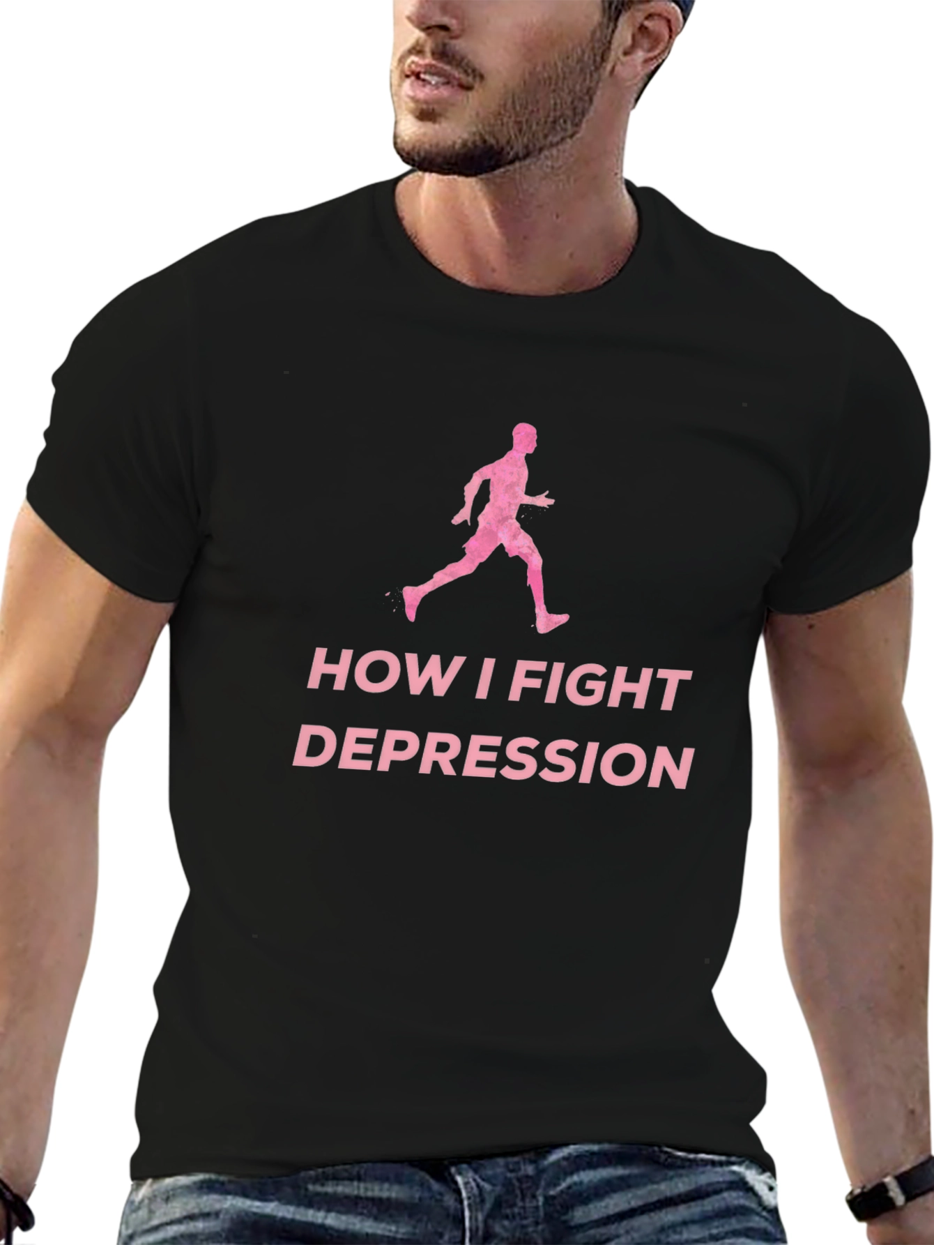 Fight Depression Running T-Shirt