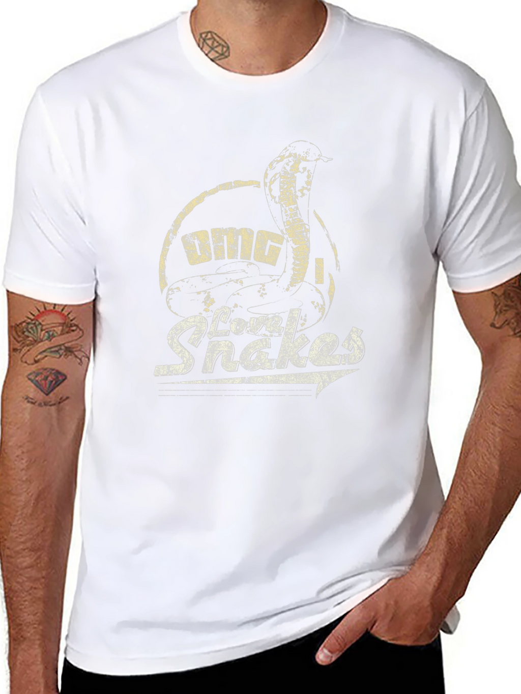 OMG I Love Snakes Mens Graphic Tee