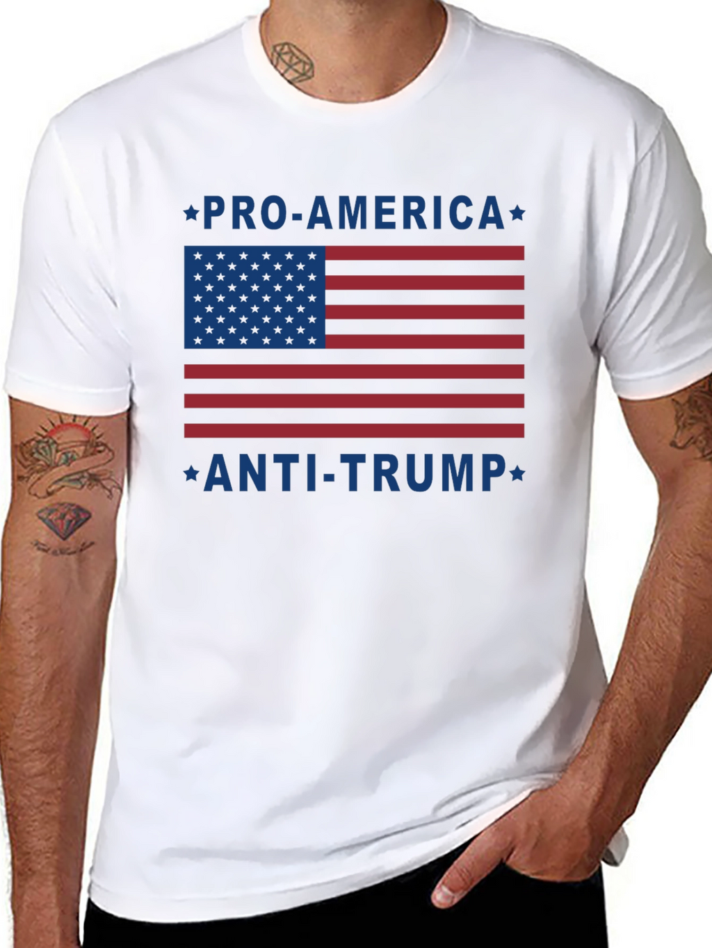 Pro-America Anti-Trump Graphic Tee