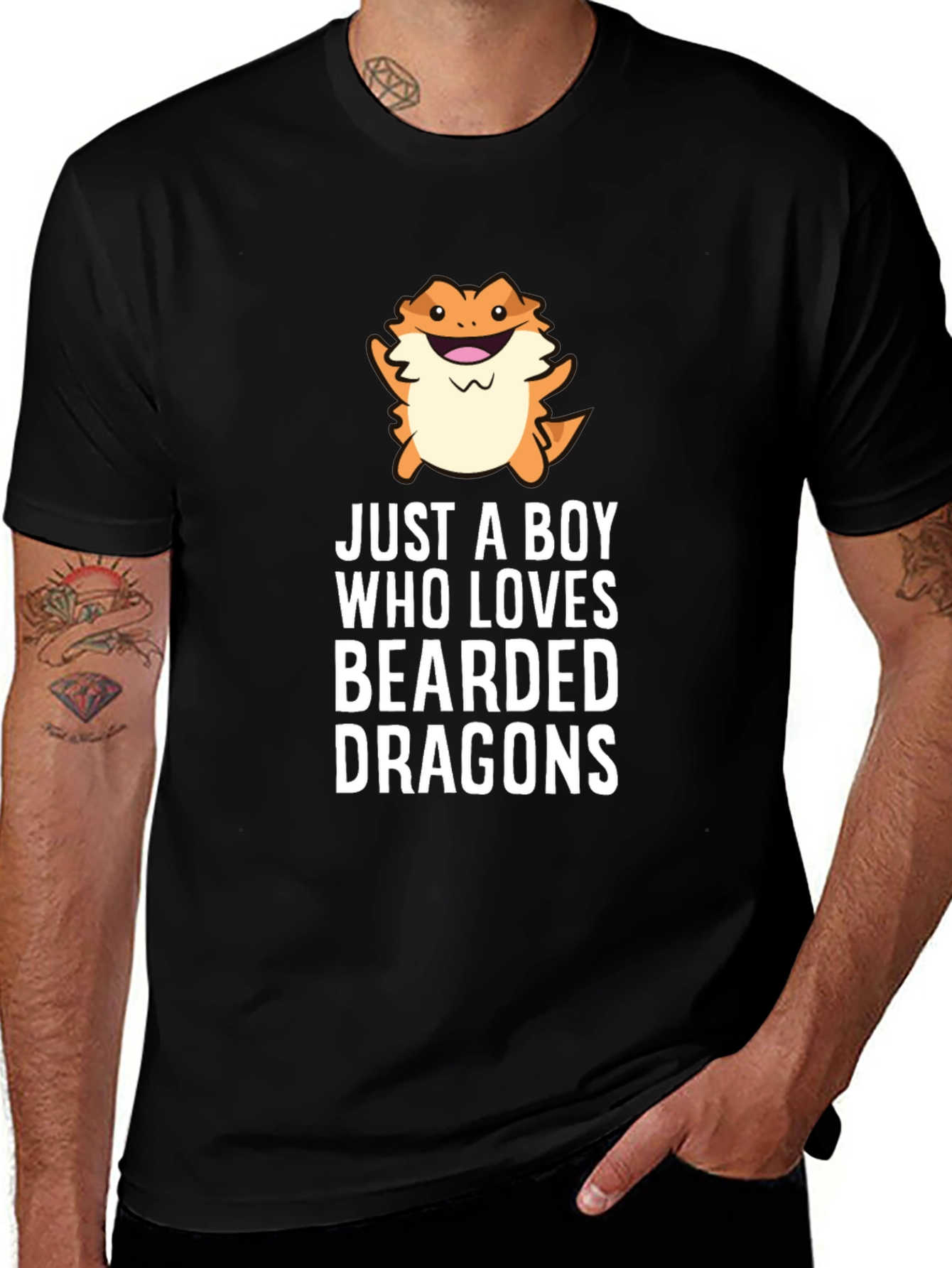 Bearded Dragon Lover T-Shirt - Just A Boy Who Loves Bearded Dragons