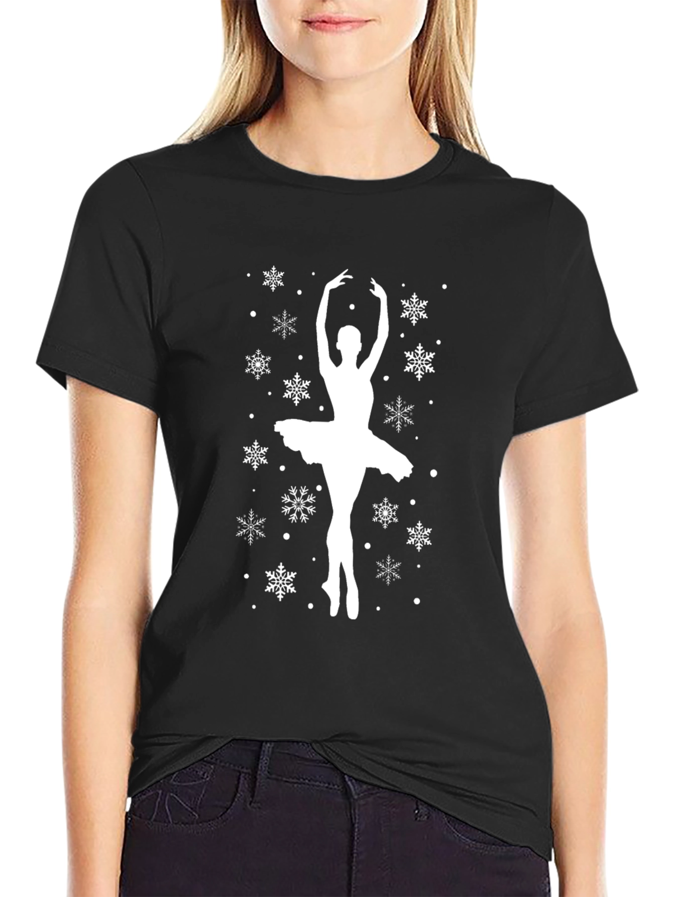 Ballerina Snowflake Graphic Tee