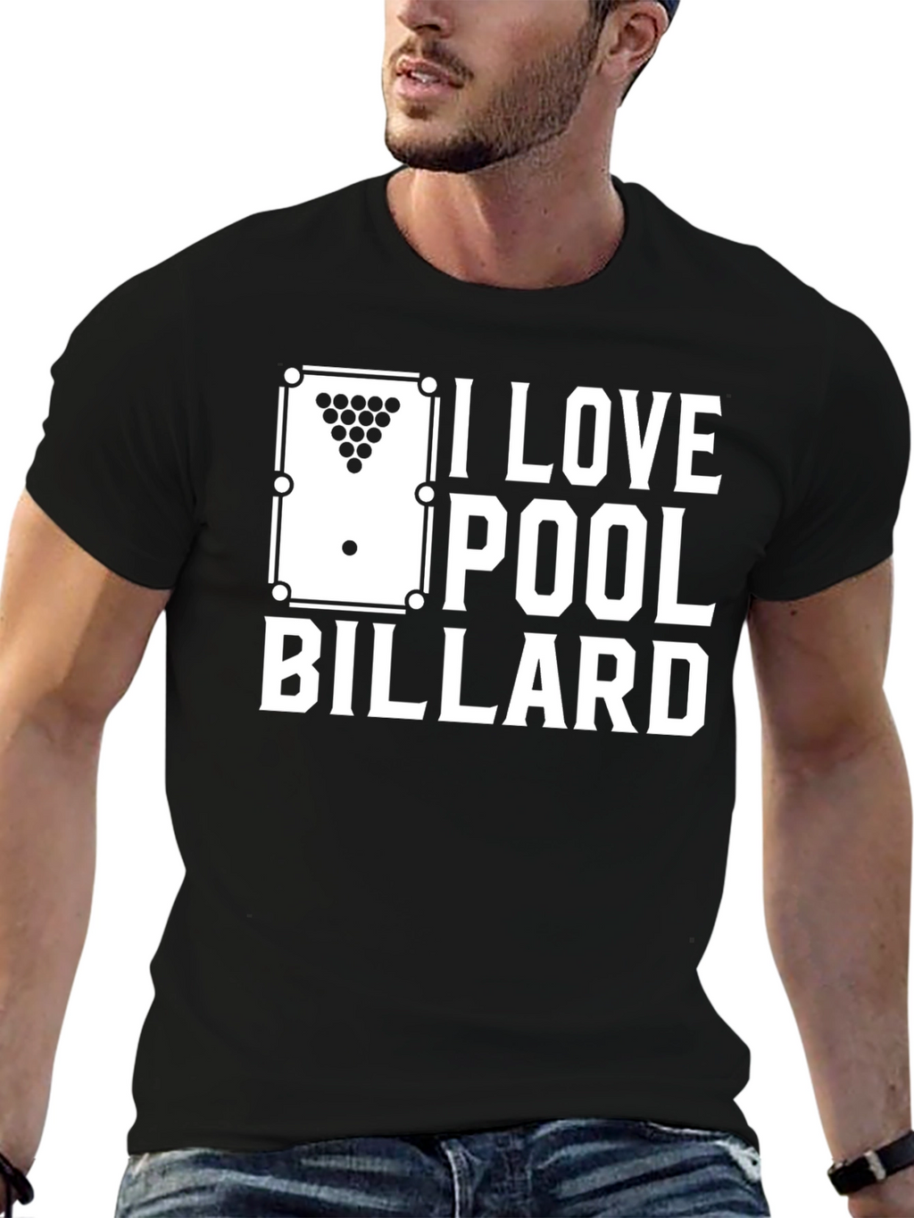 I Love Pool Billard Graphic T-Shirt