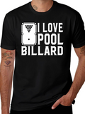 I Love Pool Billard Graphic T-Shirt