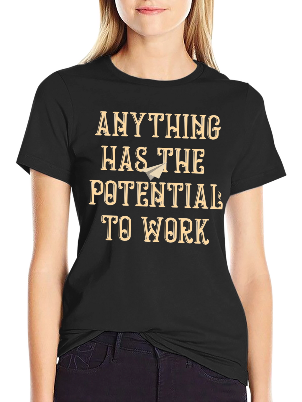 Potential to Work Graphic T-Shirt - Black
