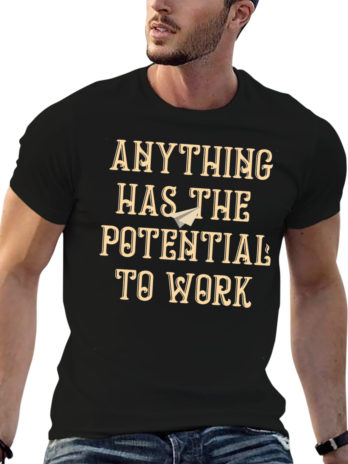 Potential to Work Graphic T-Shirt - Black