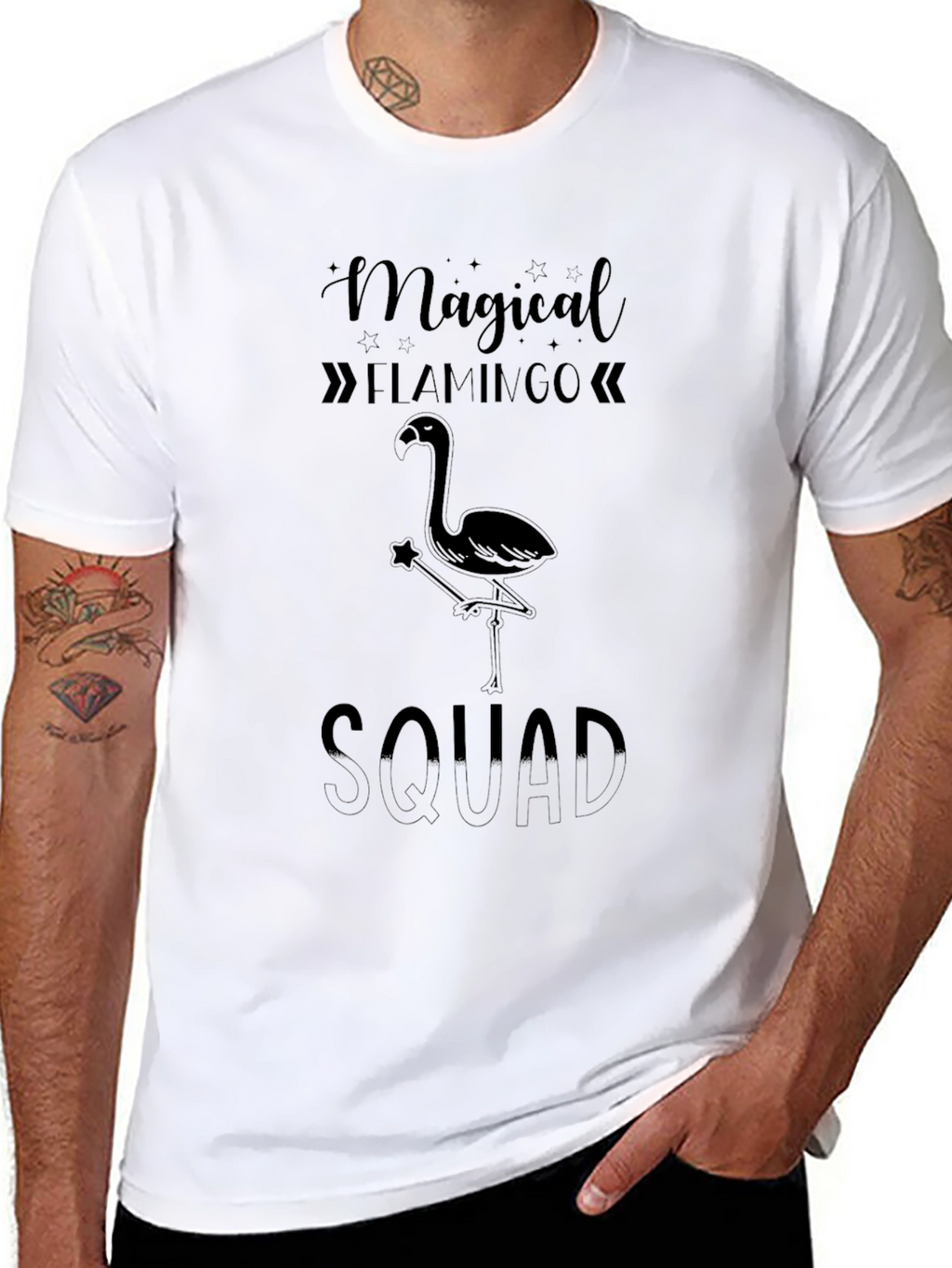 Magical Flamingo Squad Graphic T-Shirt