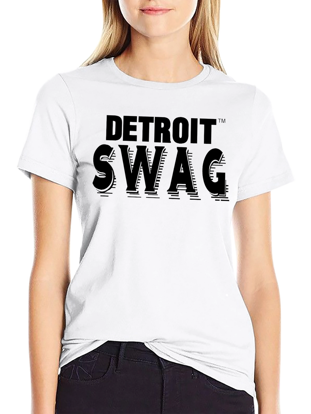 Detroit Swag Black Graphic T-Shirt