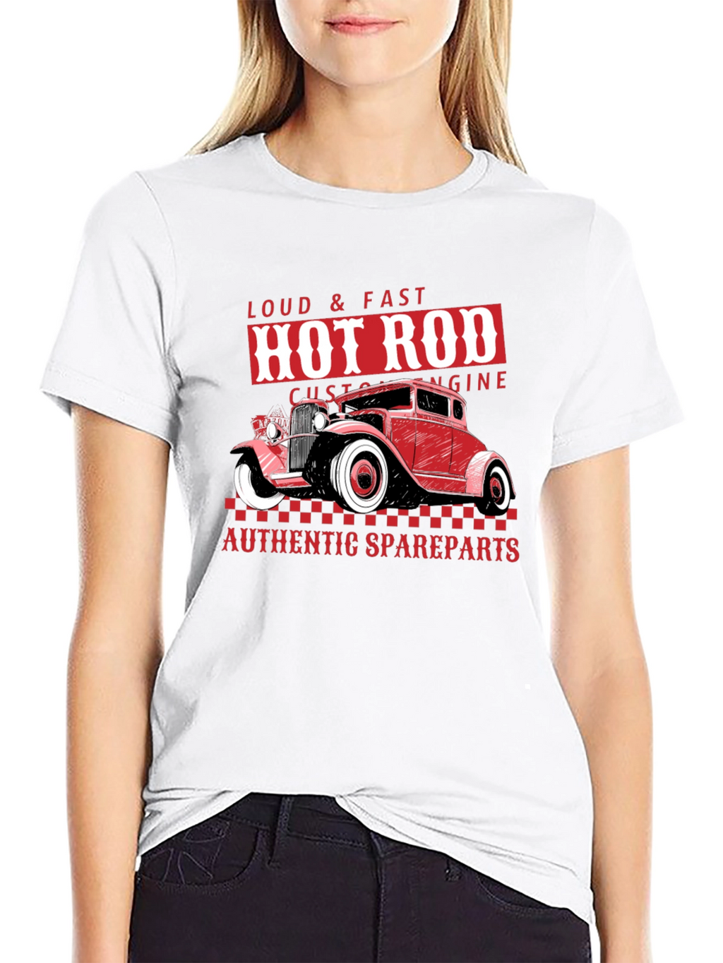 Hot Rod Custom Engine Black T-Shirt