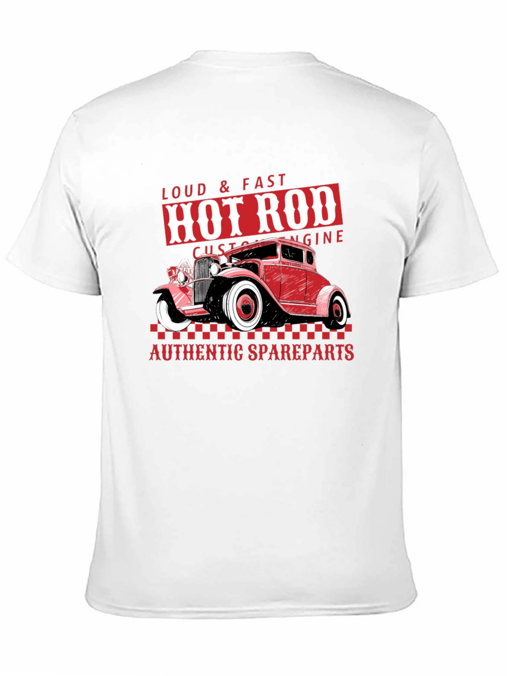 Hot Rod Custom Engine Black T-Shirt
