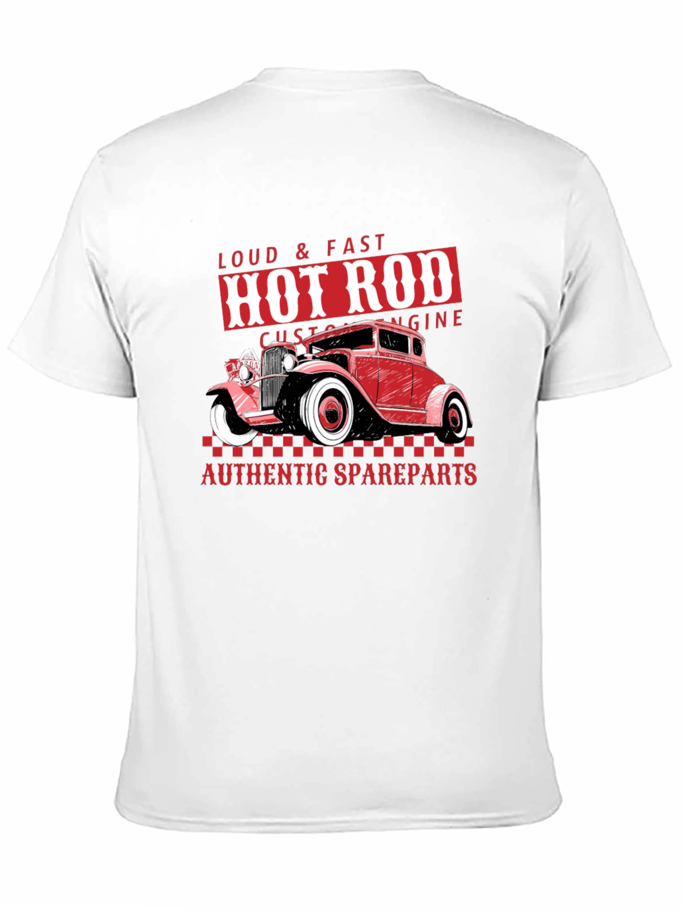 Hot Rod Custom Engine Black T-Shirt