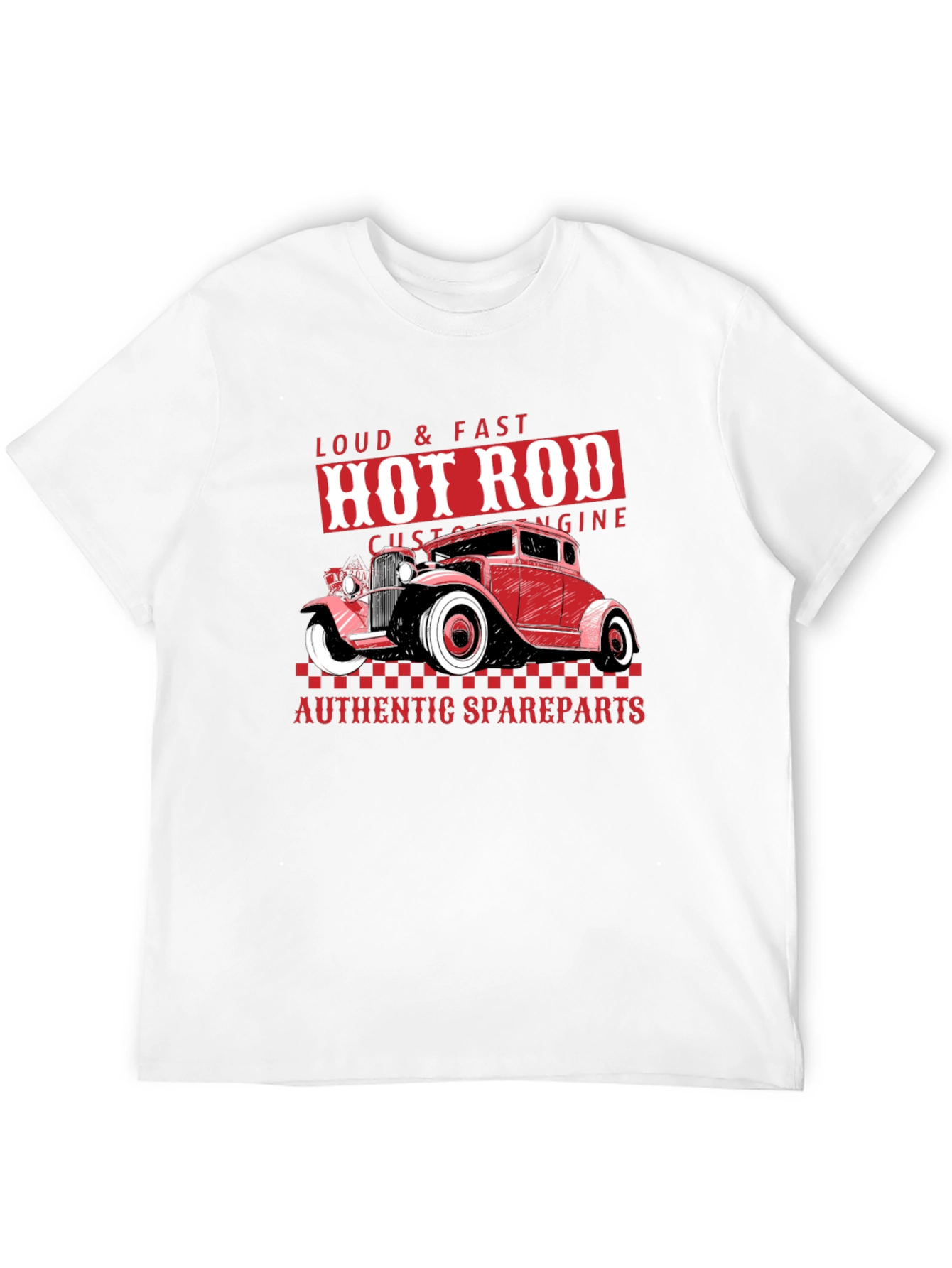 Hot Rod Custom Engine Black T-Shirt
