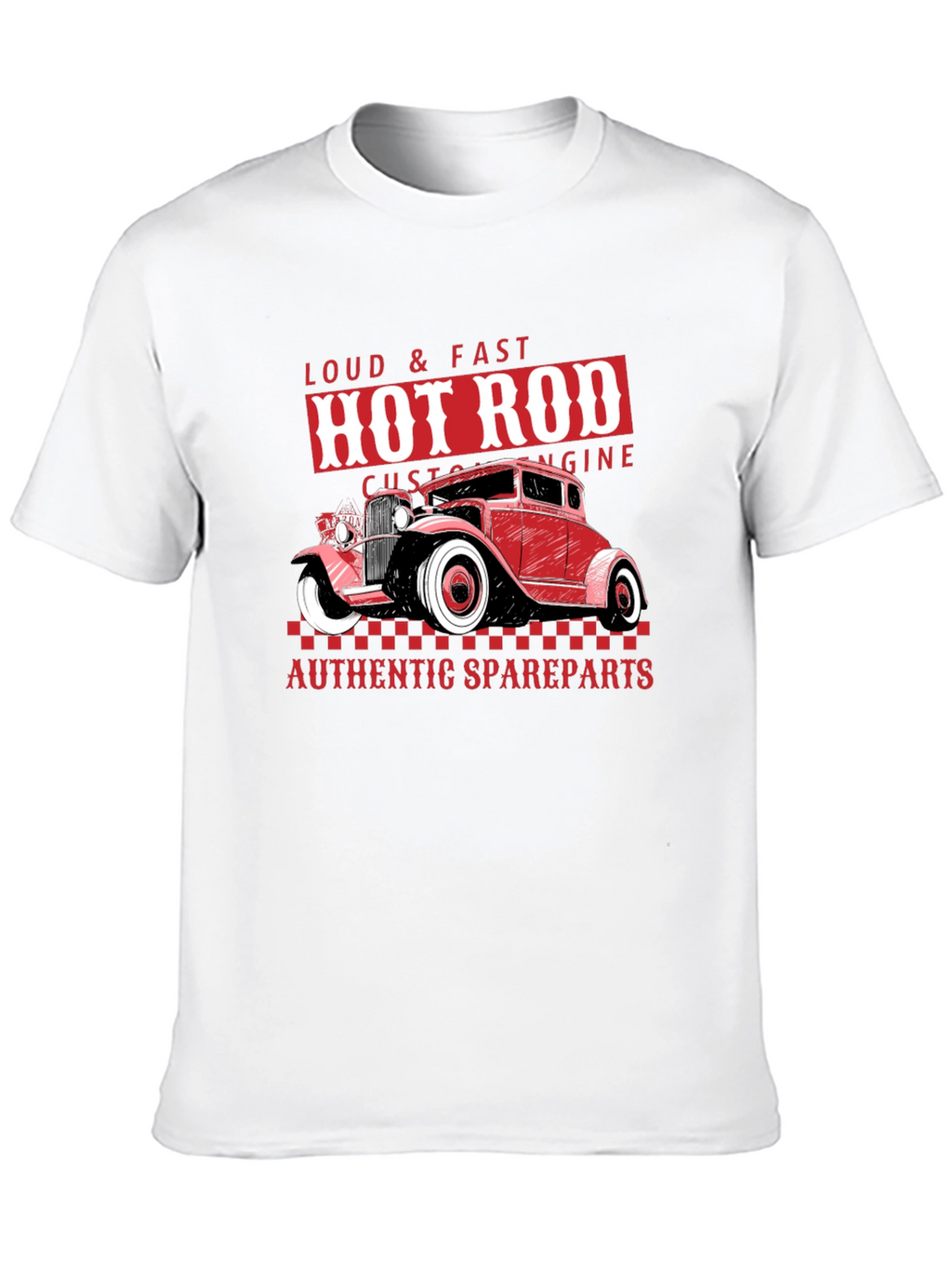 Hot Rod Custom Engine Black T-Shirt