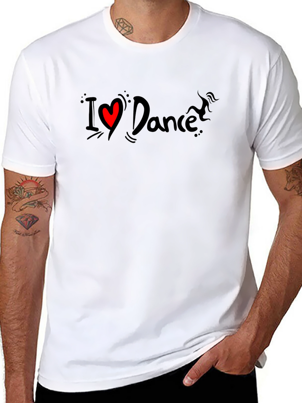 I Love Dance Black T-Shirt - Stylish Graphic Tee
