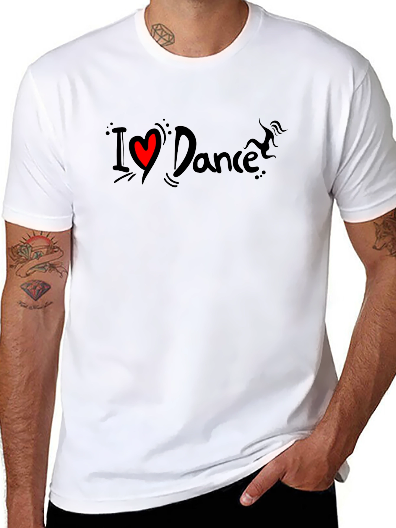 I Love Dance Black T-Shirt - Stylish Graphic Tee