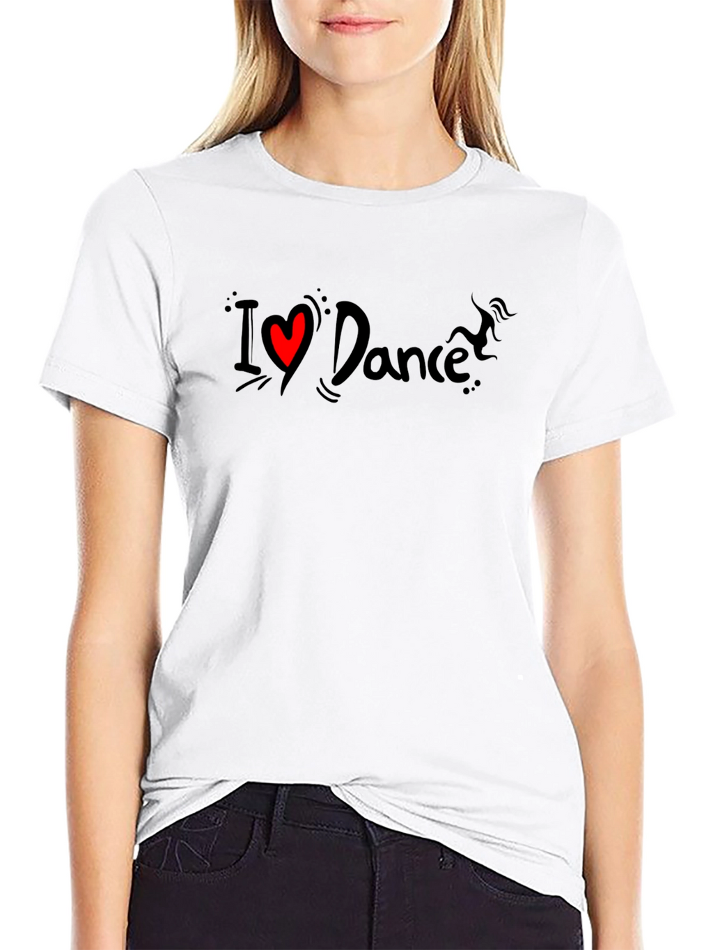 I Love Dance Black T-Shirt - Stylish Graphic Tee